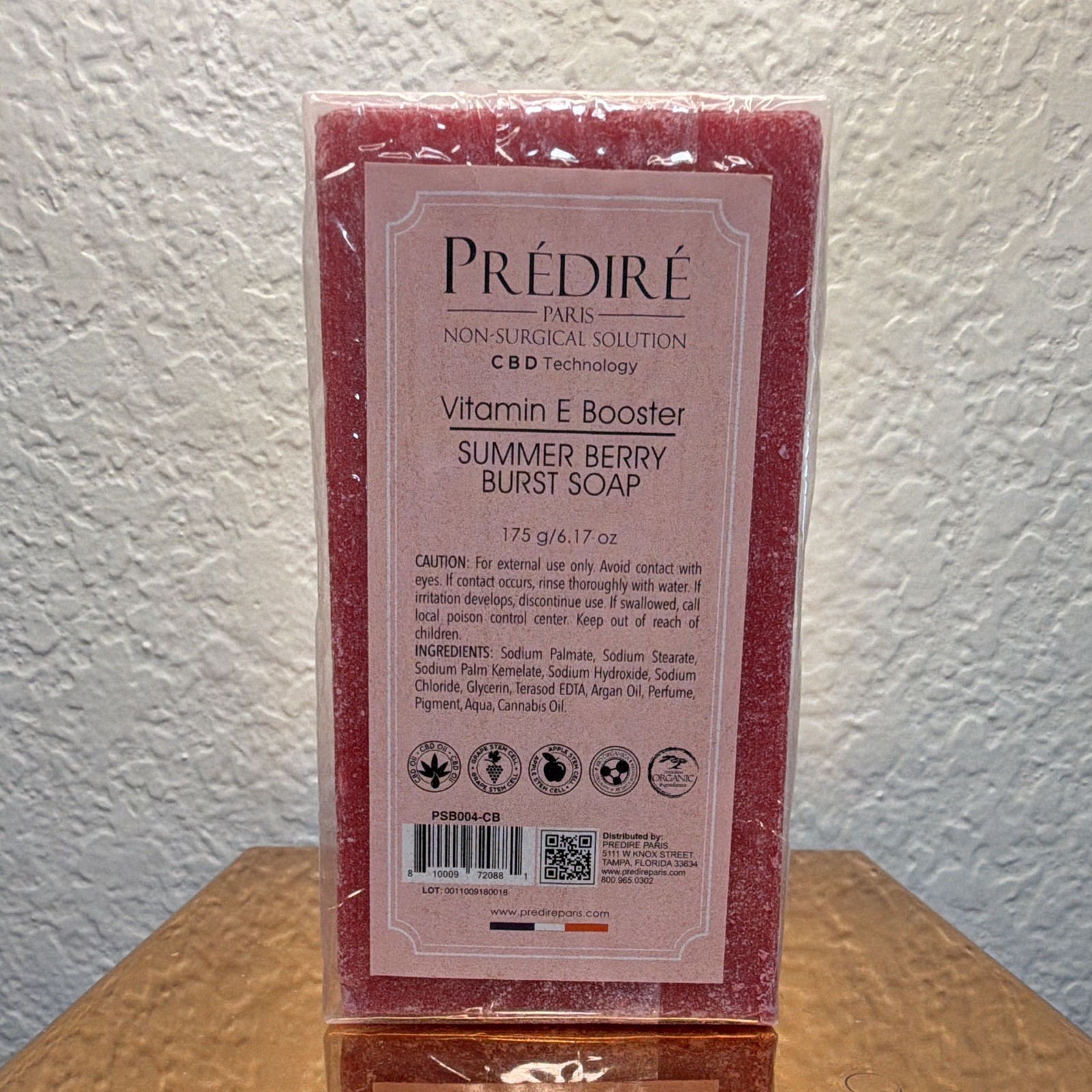 Prédiré Paris Vitamin E Booster Summer Berry Body Bar Soap 6.17 oz