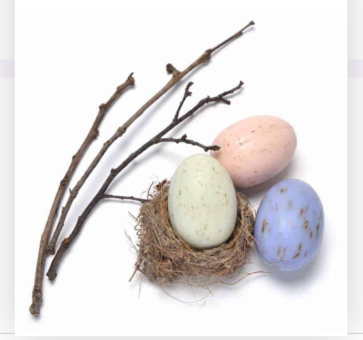 La Lavande Egg Carton with 6 Assorted French Egg Soaps