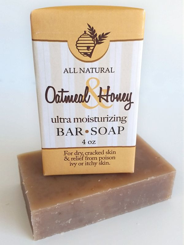 Oatmeal & Honey Moisturizing Soap~ All Natural Handmade Itch Relief