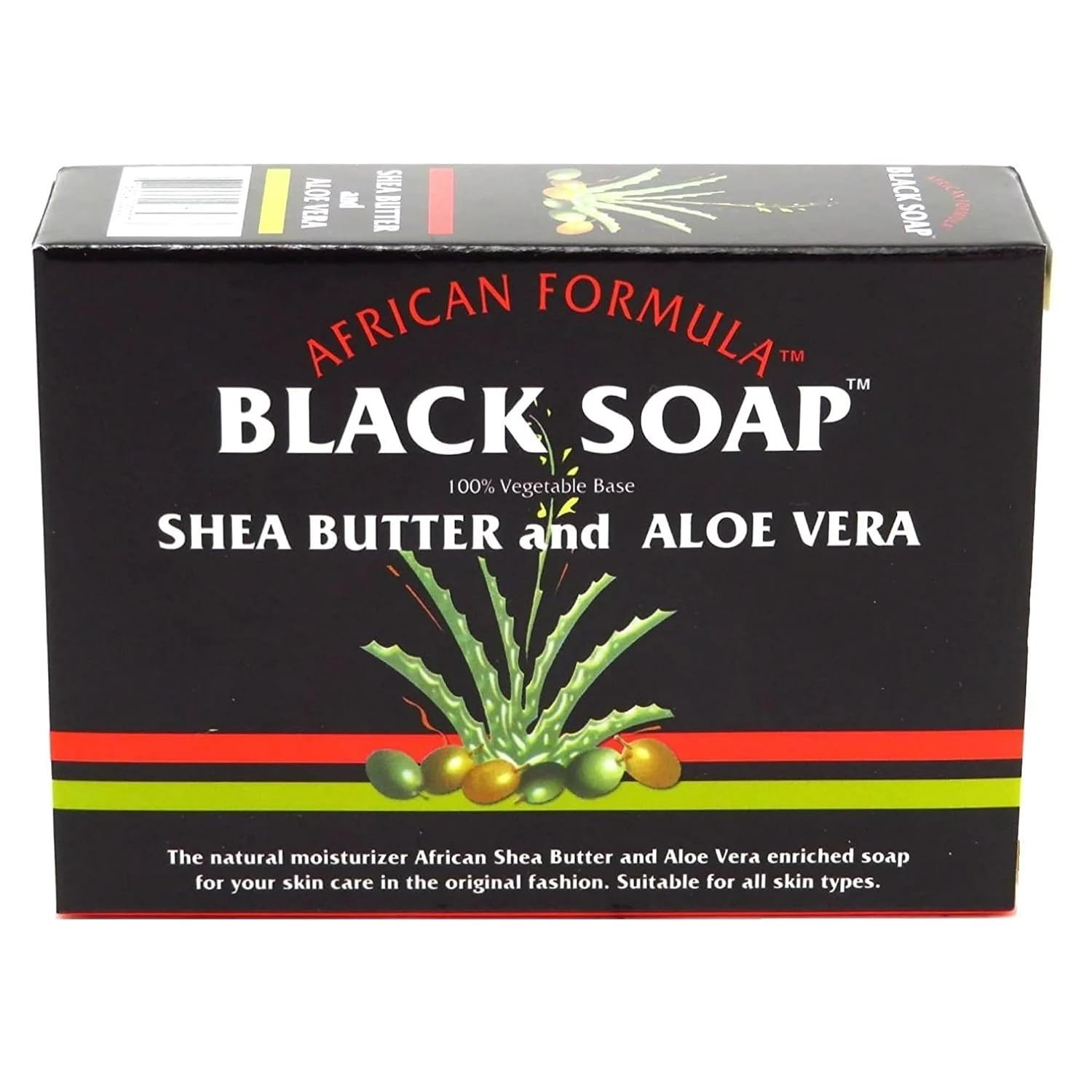 Shea Butter Black Soap Bar, 3.5 oz x12