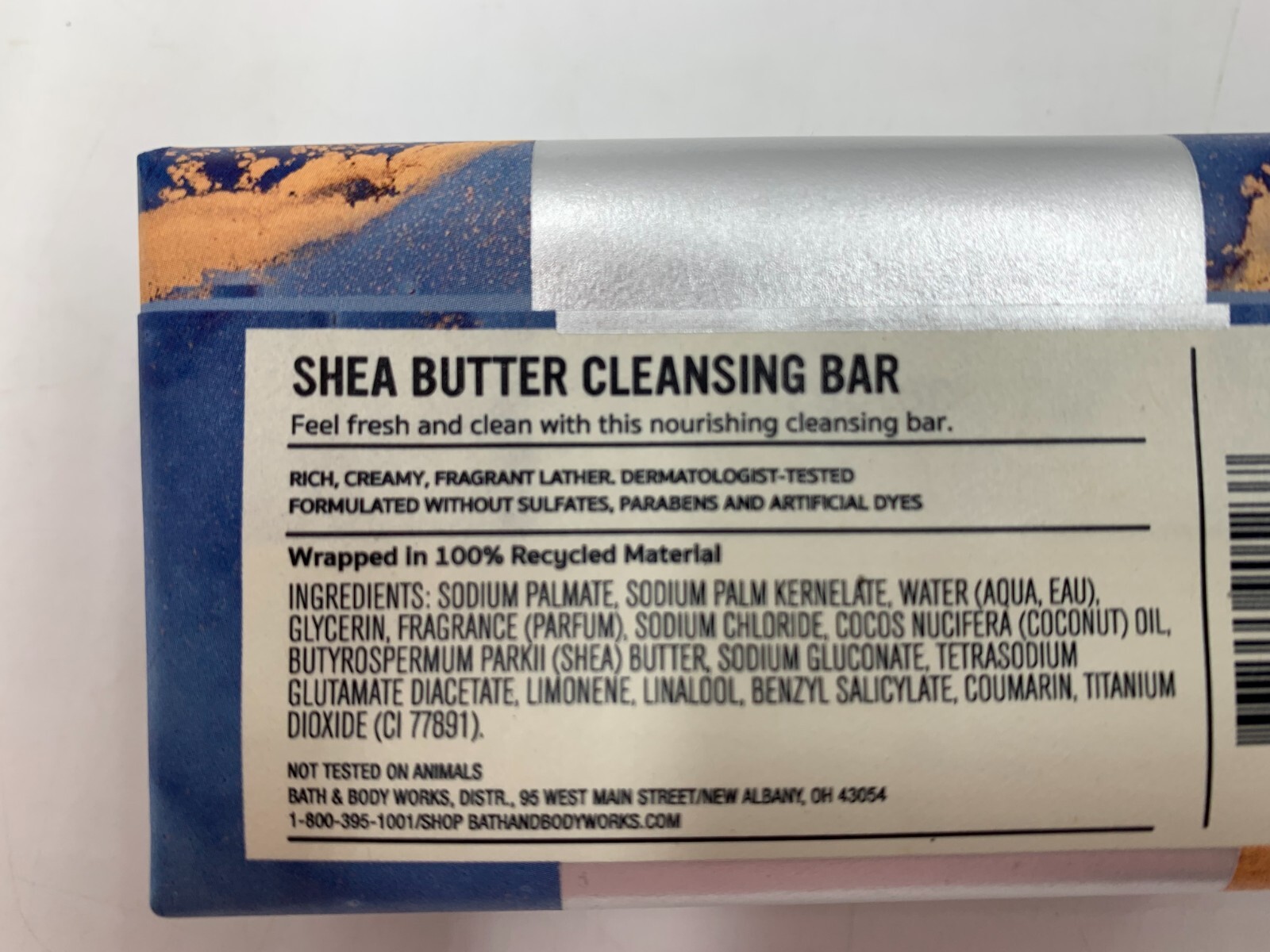Bath & Body Works Mens Clean Slate Shea Butter Bar Soap Full Size S/3 #913W