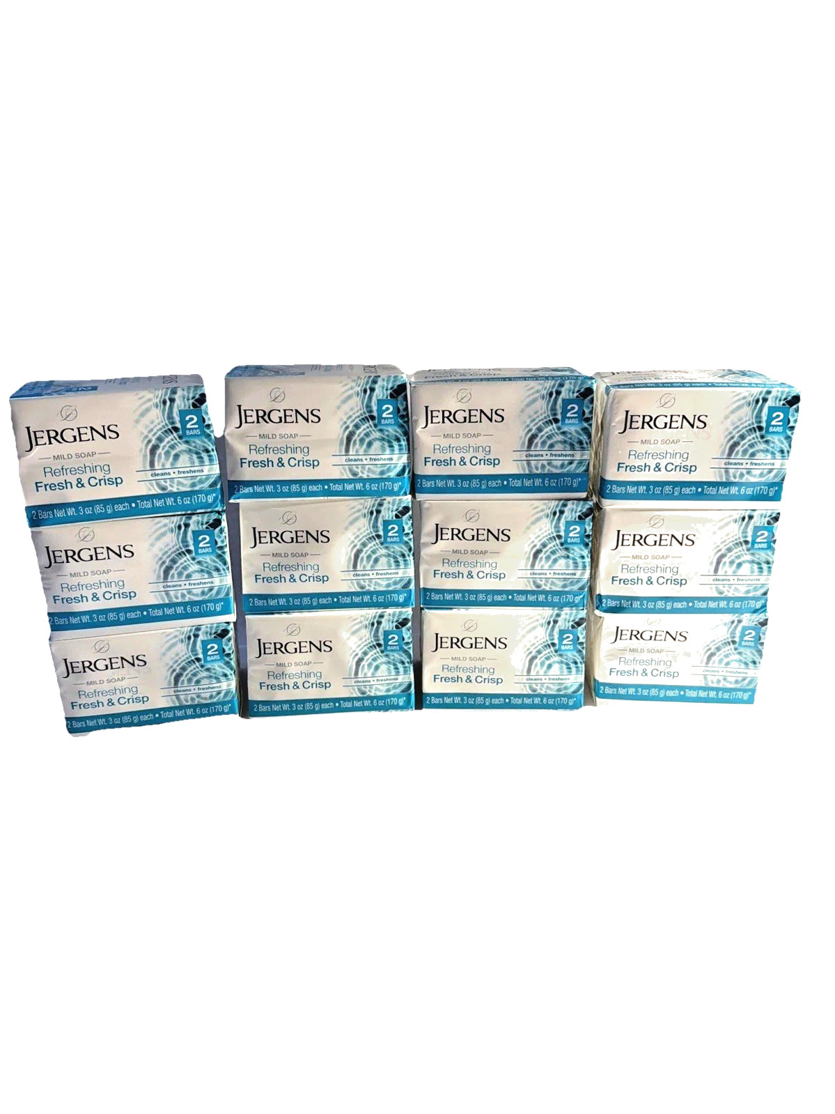 Jergens Mild Soap – Refreshing Pure And Light 12 PK 24 Bars Total 3 Oz ea. MILD