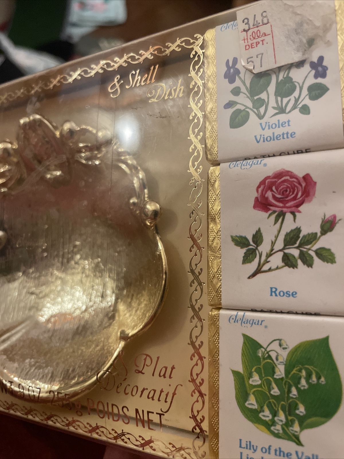 Vintage Delagar Country Bouquet Bath Set With Dish NEW SEALED IN BOX Hills Store