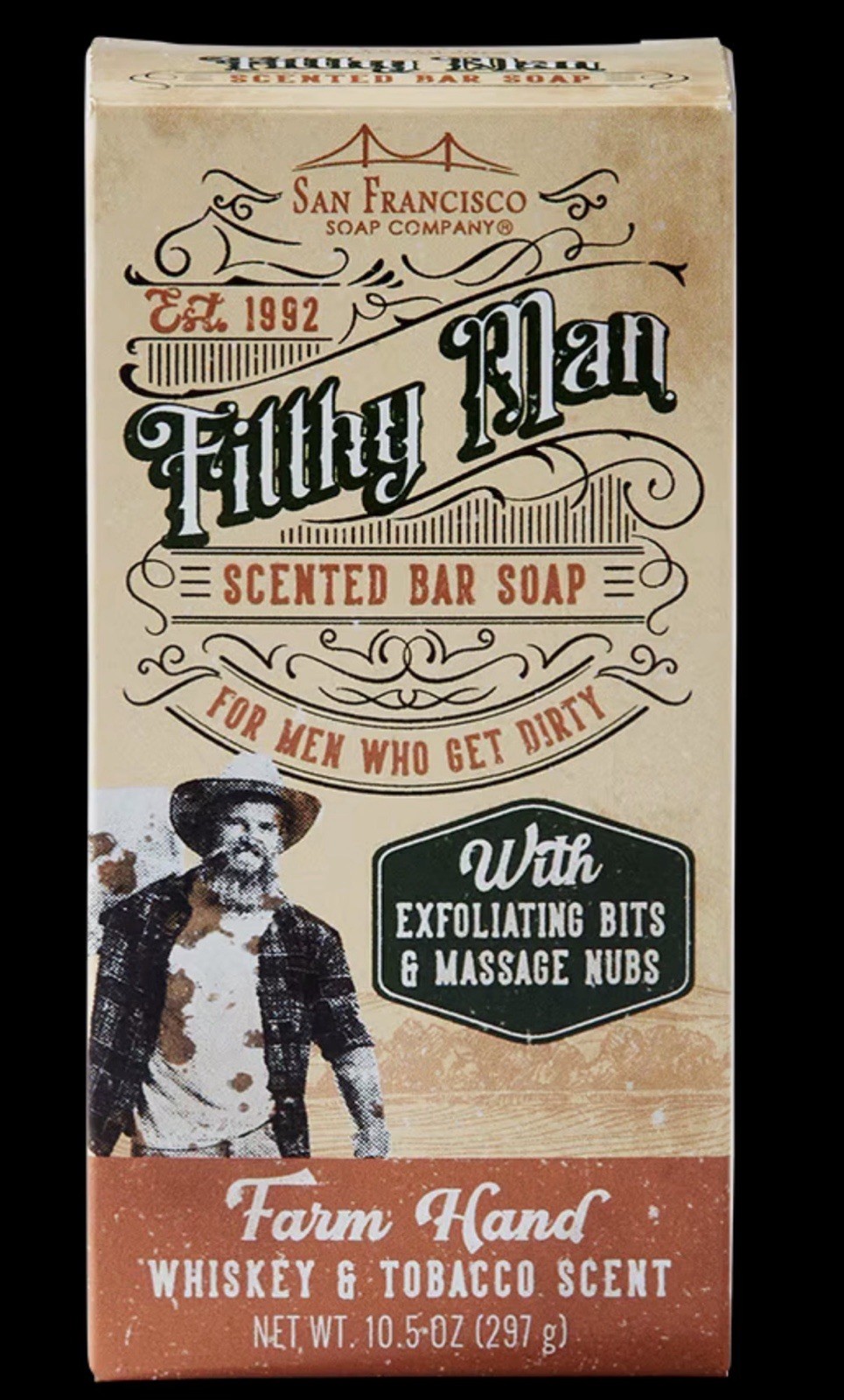 NEW San Francisco Soap Company Filthy Man Bar Soap – Farm Hand Whiskey & Tobacco