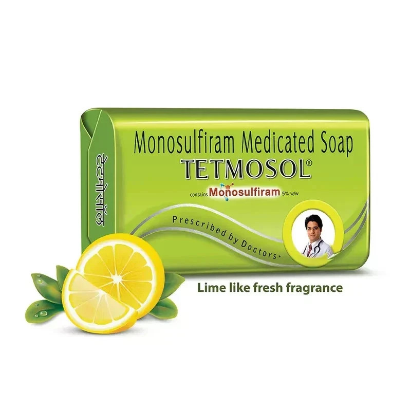 4 X Tetmosol Medicated Soap 100 gm fights skin infections, itching with lime.