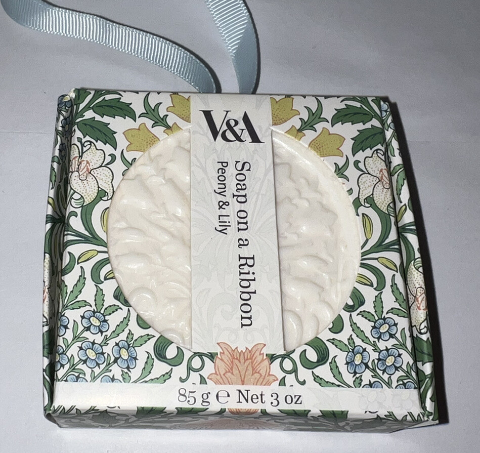 Wild & Wolf  V&A Soap On A Ribbon Peony & Lily Great Gift Ornament Idea