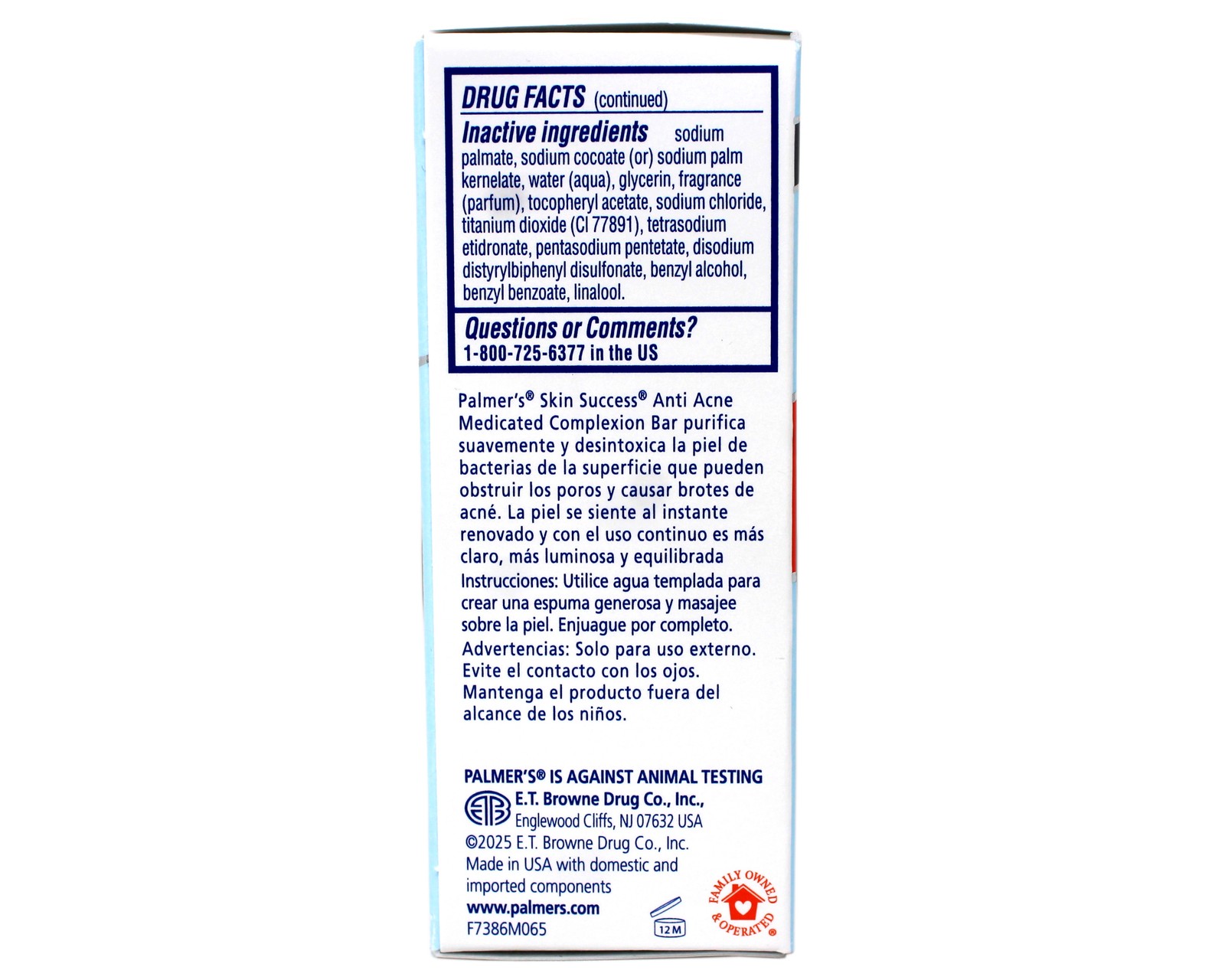 Palmers Skin Success Anti-Acne Medicated Complexion Bar Sulfur 3.5 oz 6 Pack