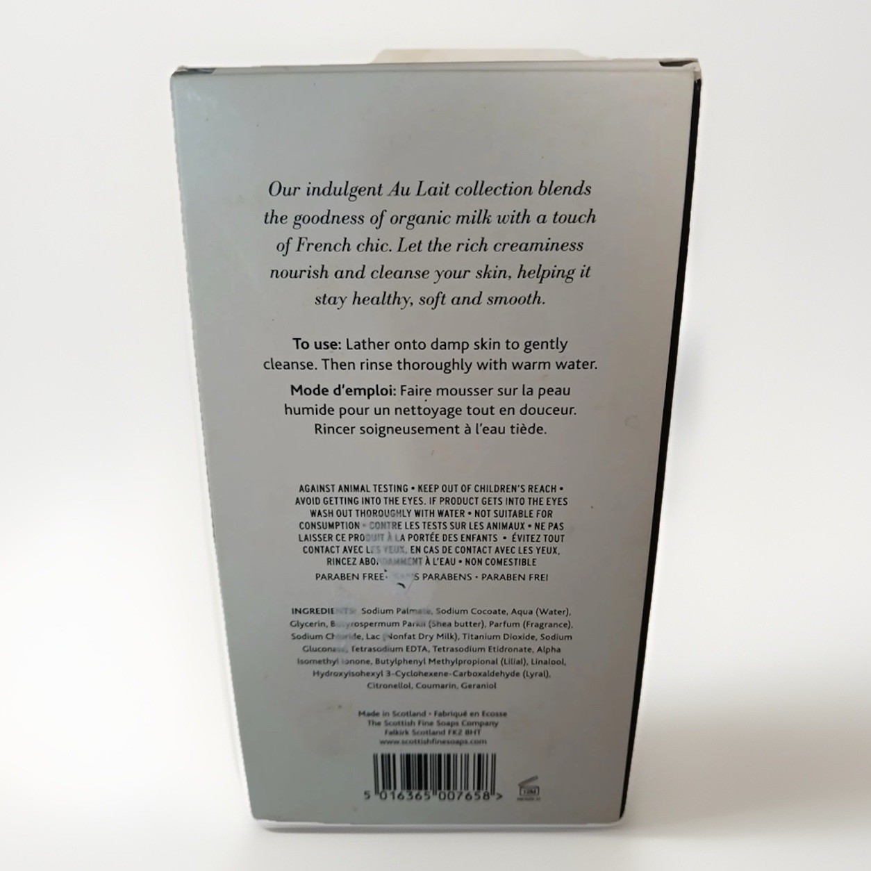 Scottish Fine Soaps Luxury Au Lait Milk and Honey BEAR Soap 4.2 oz Triple Milled