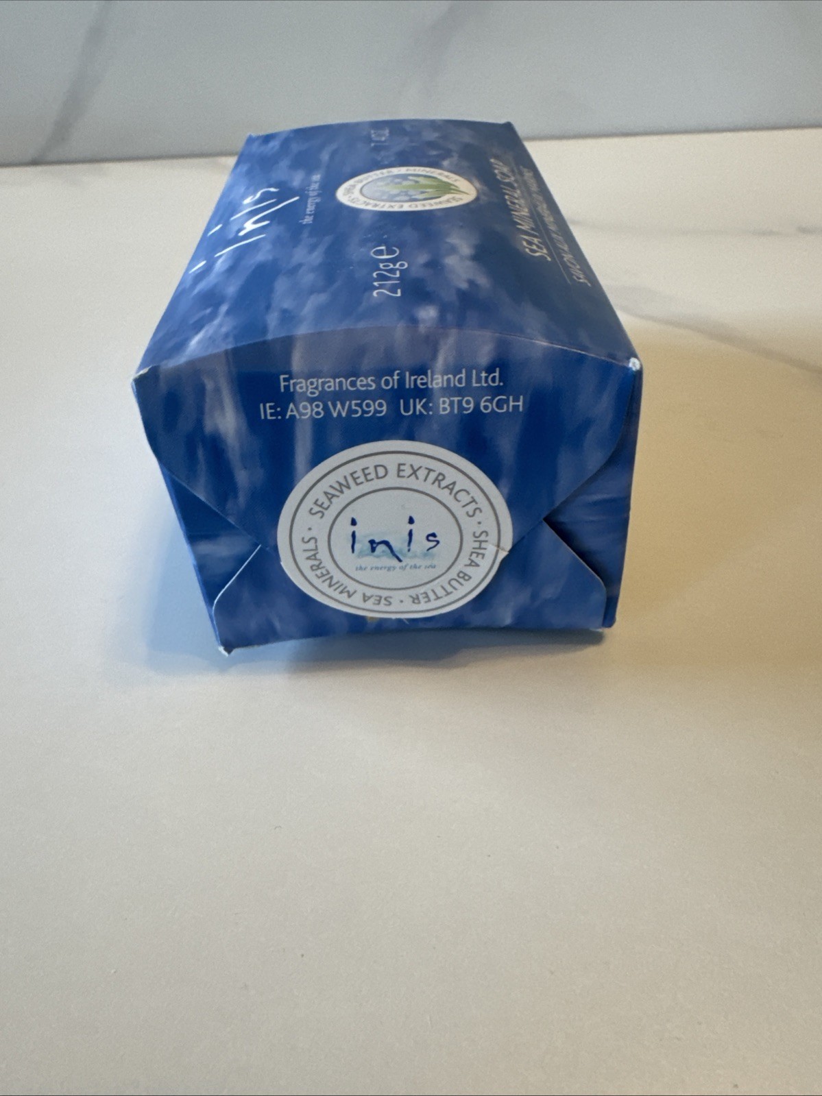 Inis Large Sea Mineral Bar Soap 7.4 oz./212g. Shea Butter Seaweed Extracts New