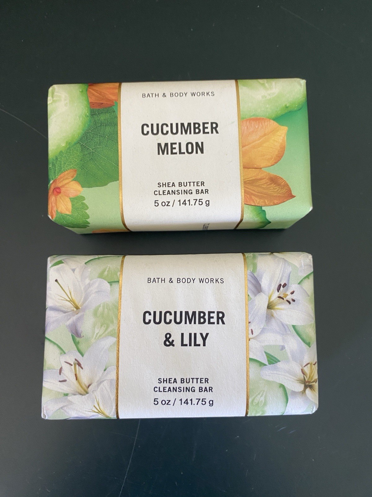 Bath & Body Works Cucumber Shea Butter Cleansing Bar Soap Lot of 2 – New