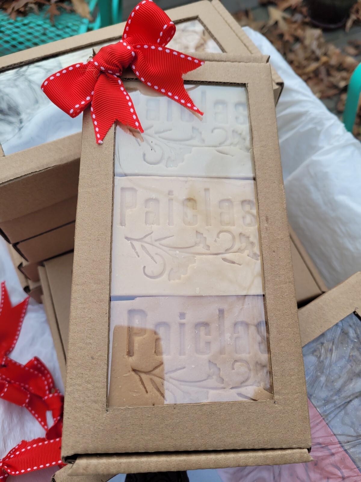 Handmade natural soap 3 bars assorted essential oils. A gift from God