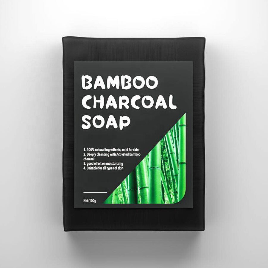 Bamboo Charcoal Soap Facial Cleanser Pimple Acne Remover Opens Pores 100g