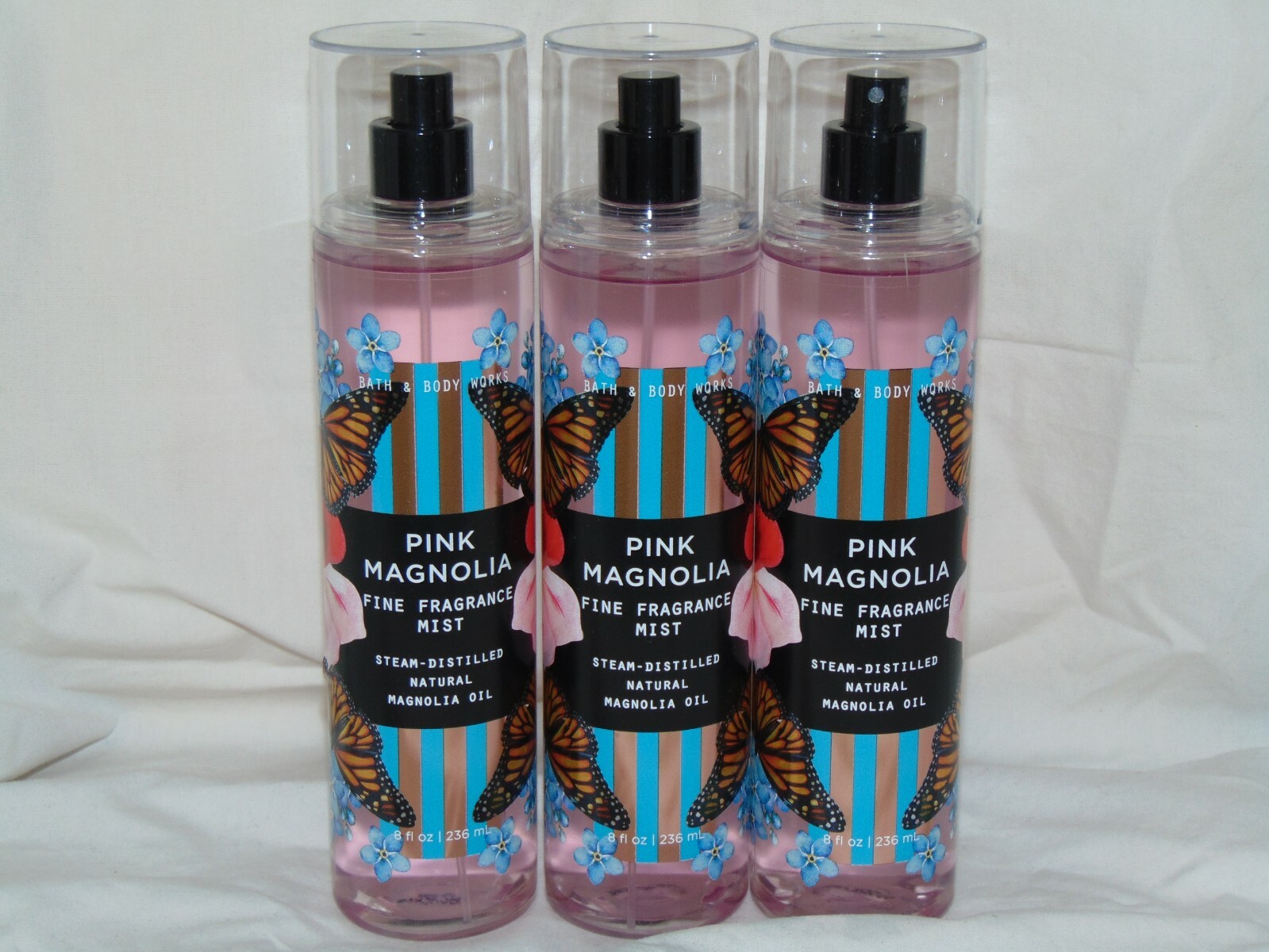 Bath Body Works Pink Magnolia Fine Fragrance Mist x3