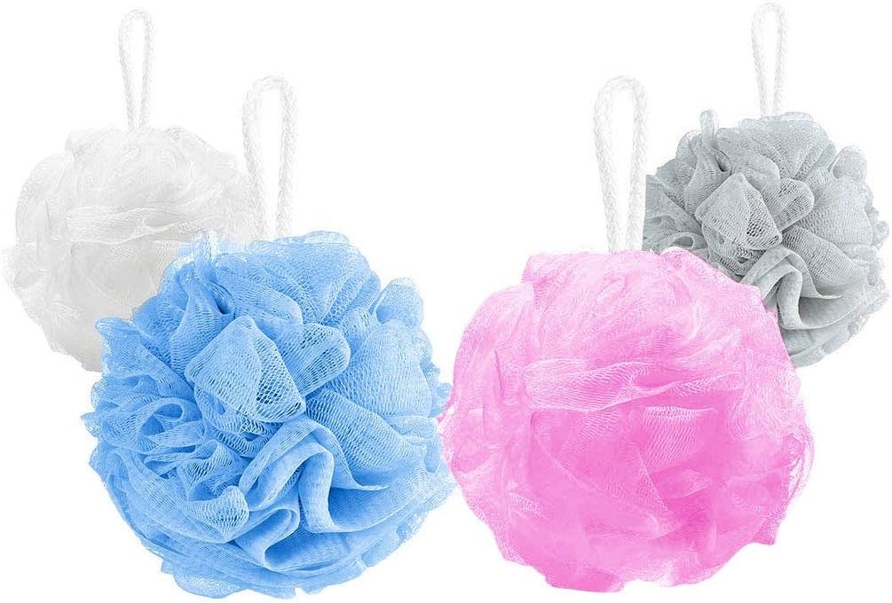 10 Pack of Bath Loofah Blue, Green, Grey, Orange, Pink, Turquoise, Yellow