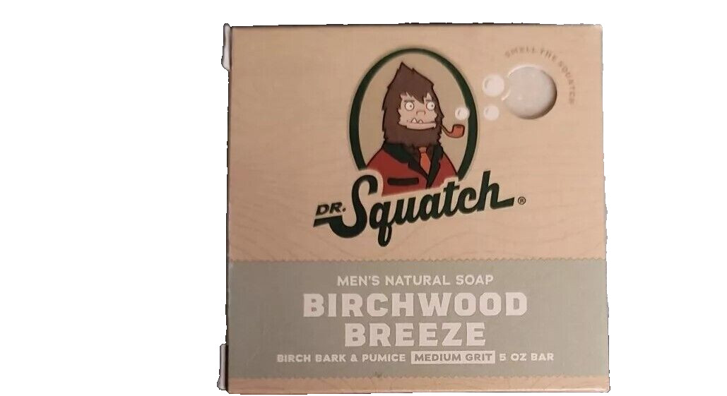 Dr. Squatch 5 oz. All Natural Bar Soap Zero Grit, *BirchWood Breeze*
