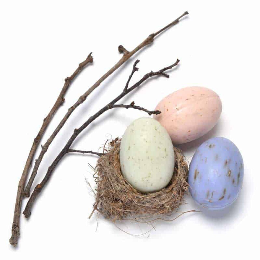 La Lavande Egg Carton with 6 Assorted French Egg Soaps