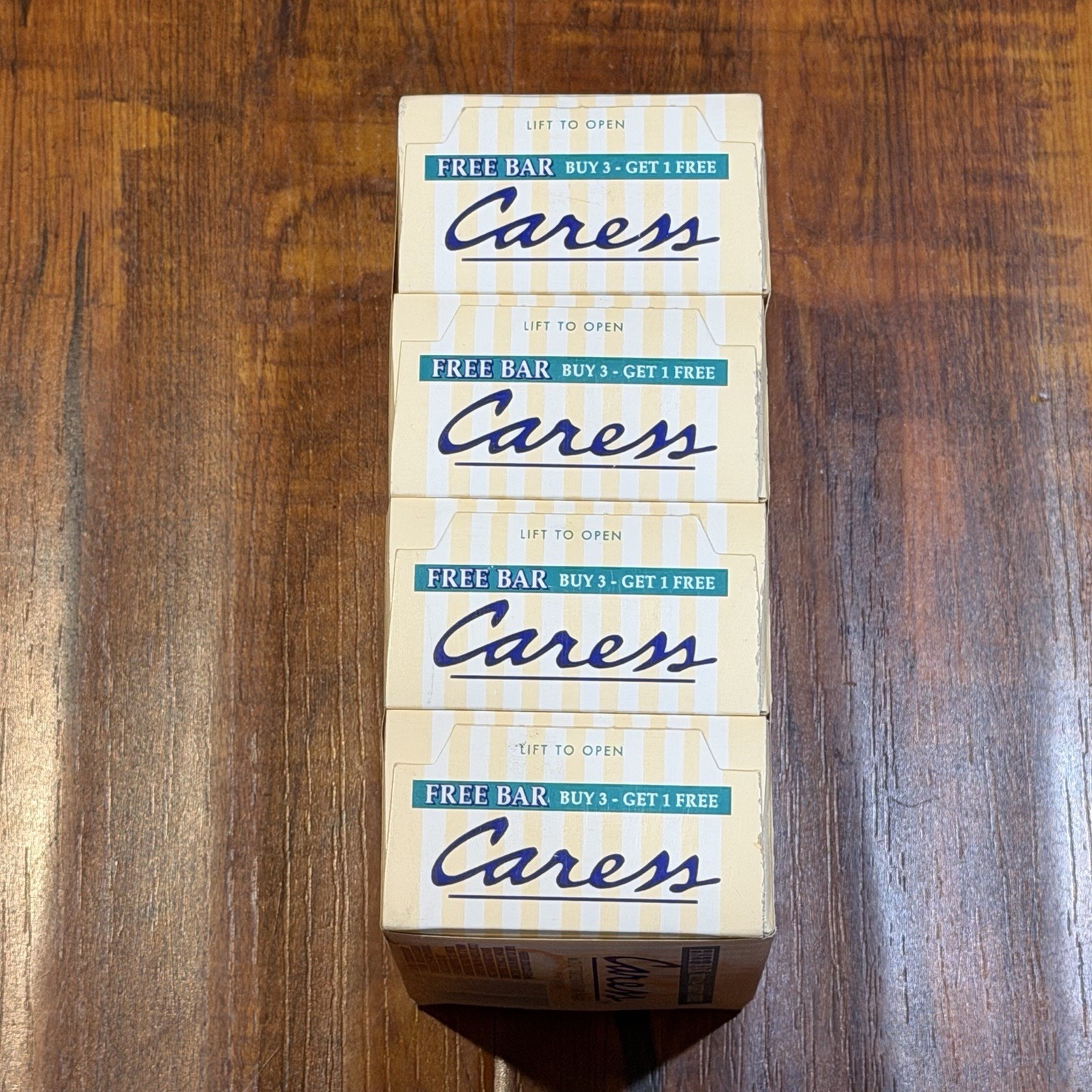 Vintage 4-Pack 1995 Caress 3.5 Oz Bath Oil Body Bars Original Peach Soap – NOS