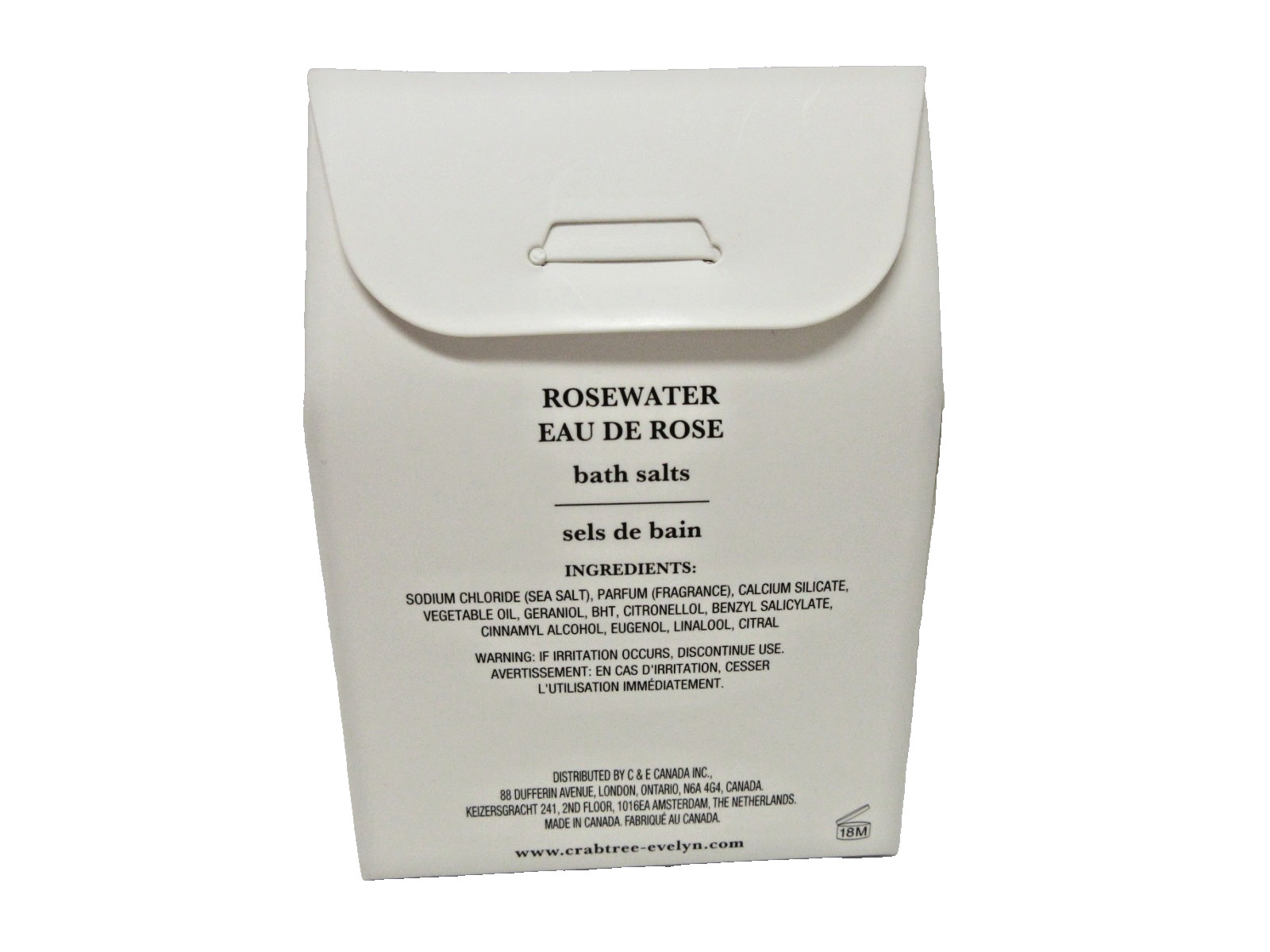 CRABTREE & EVELYN Bundle Rosewater Bath Salts, Verbena Soap & 3 Shower Caps