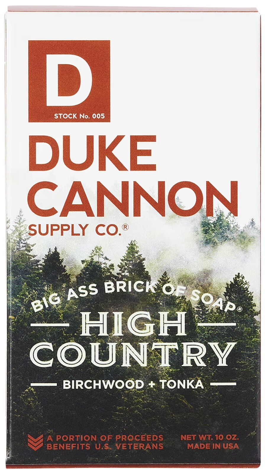 Duke Cannon Big Ass Brick Of Soap High Country 10oz Triple Milled Made In USA