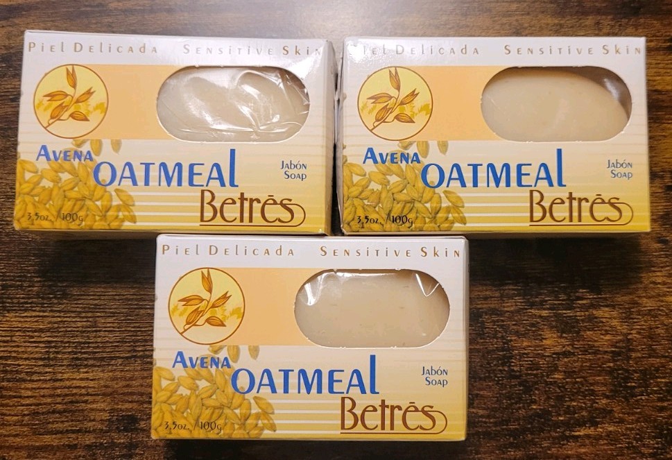 Avena Betres,Oatmeal Jabon Soap 3.50 oz Cleansing Bar ( 3 Pack )