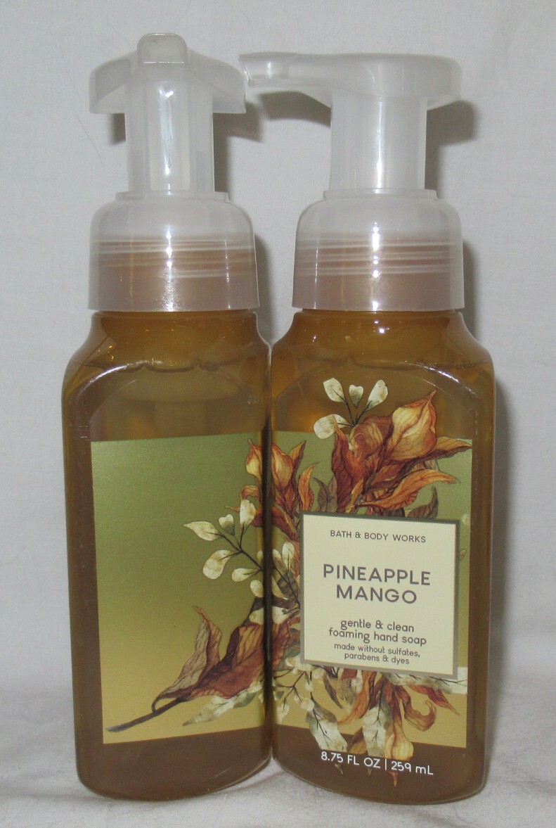 Bath & Body Works Gentle & Clean Foaming Soap Set 2 PINEAPPLE MANGO