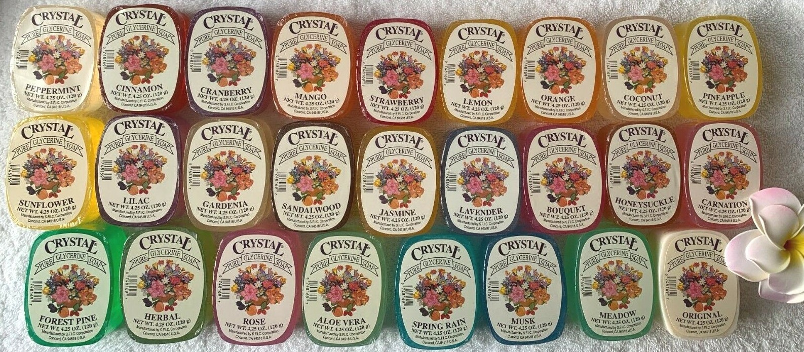 CRYSTAL PURE GLYCERINE Soap***U chOOsE scEnt(s)***4.25 oz/120 g~BRAND NEW~SEALED