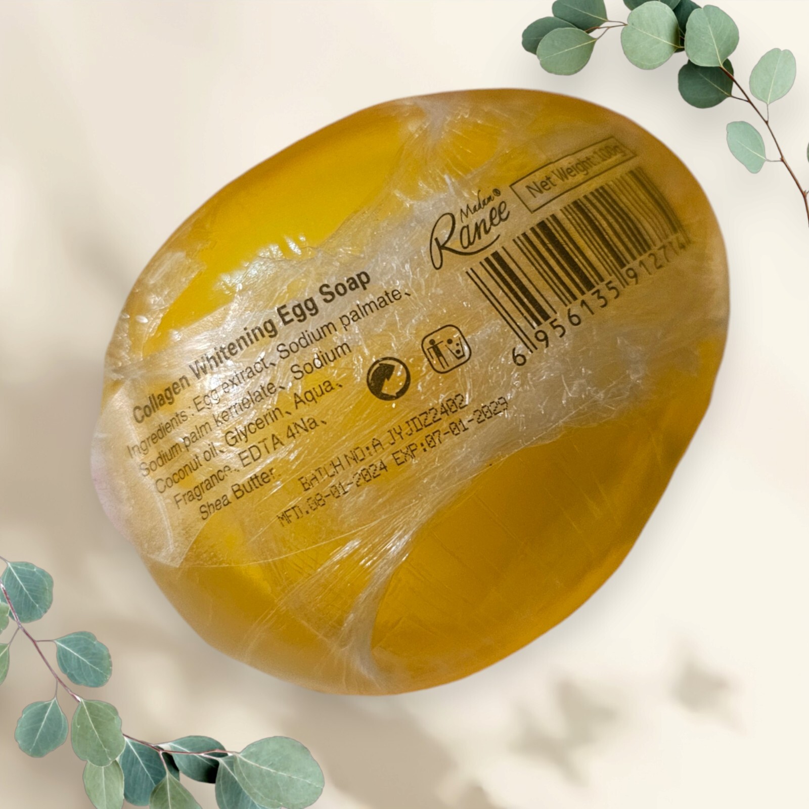 COLLAGEN WHITENING EGG SOAP. 100% ORIGINAL. 1pc