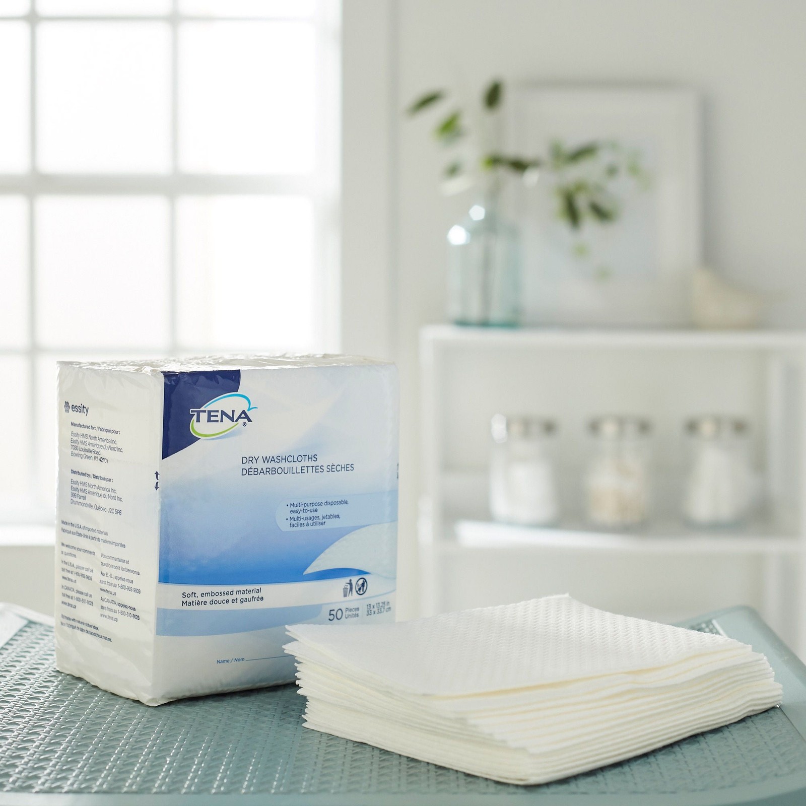 TENA ProSkin Dry Adult Wipe or Washcloth 13 X 13-1/2 Inch 74500 1 Pack 50 Wipes