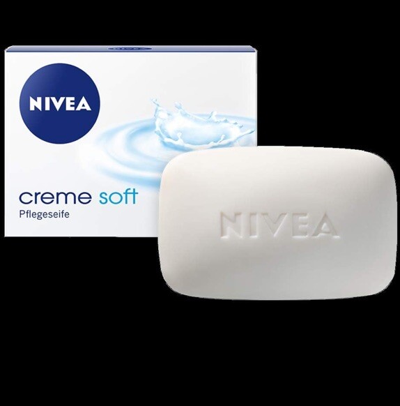 Pack Of 3 Nivea Creme Soft Care Bar Soap 96% Naturally Derived Ingredients 100g