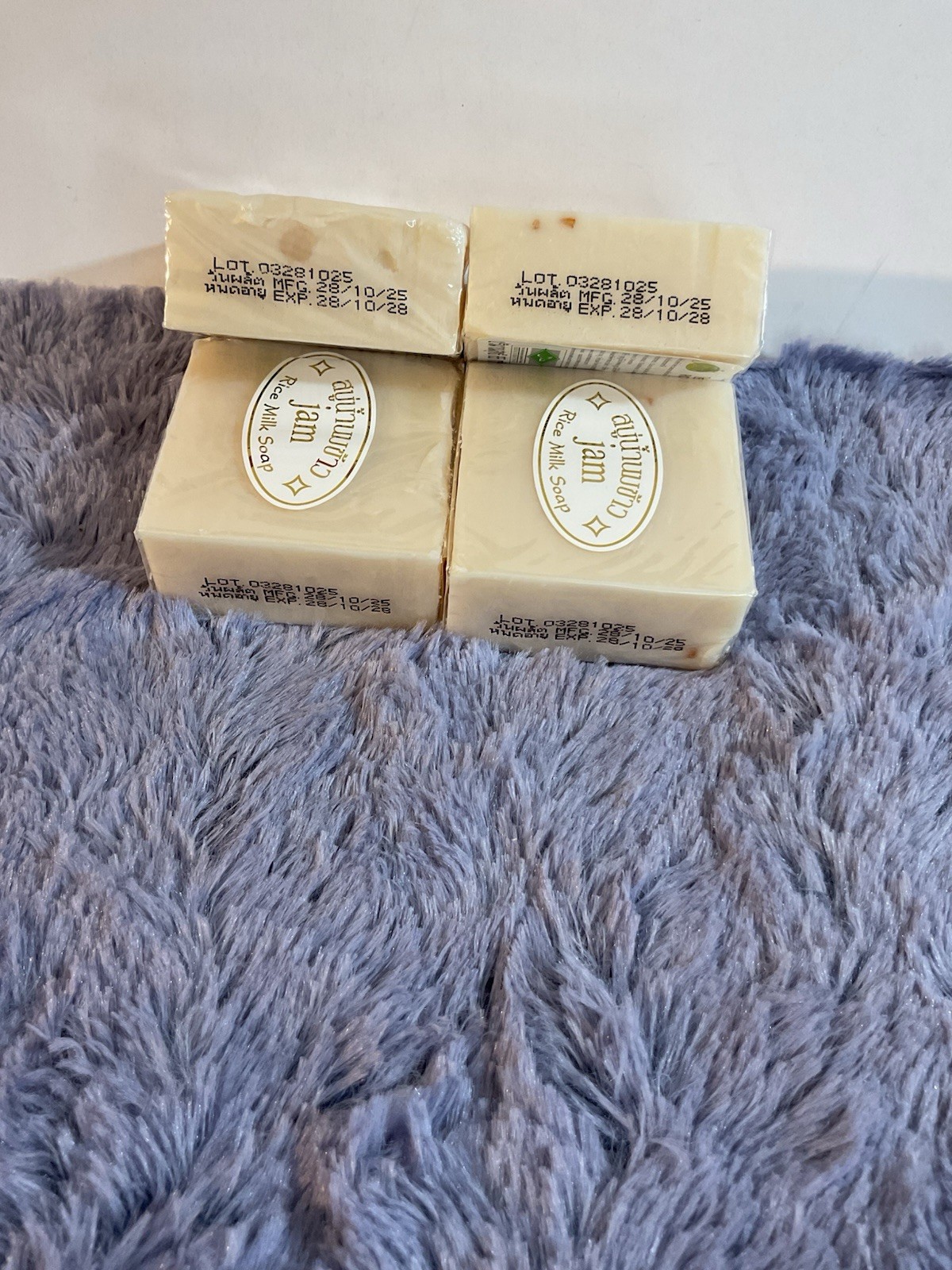 4X JAM Thai Rice Milk Soap Whitening Gluta College Aroma Natural Vitamin E 65g