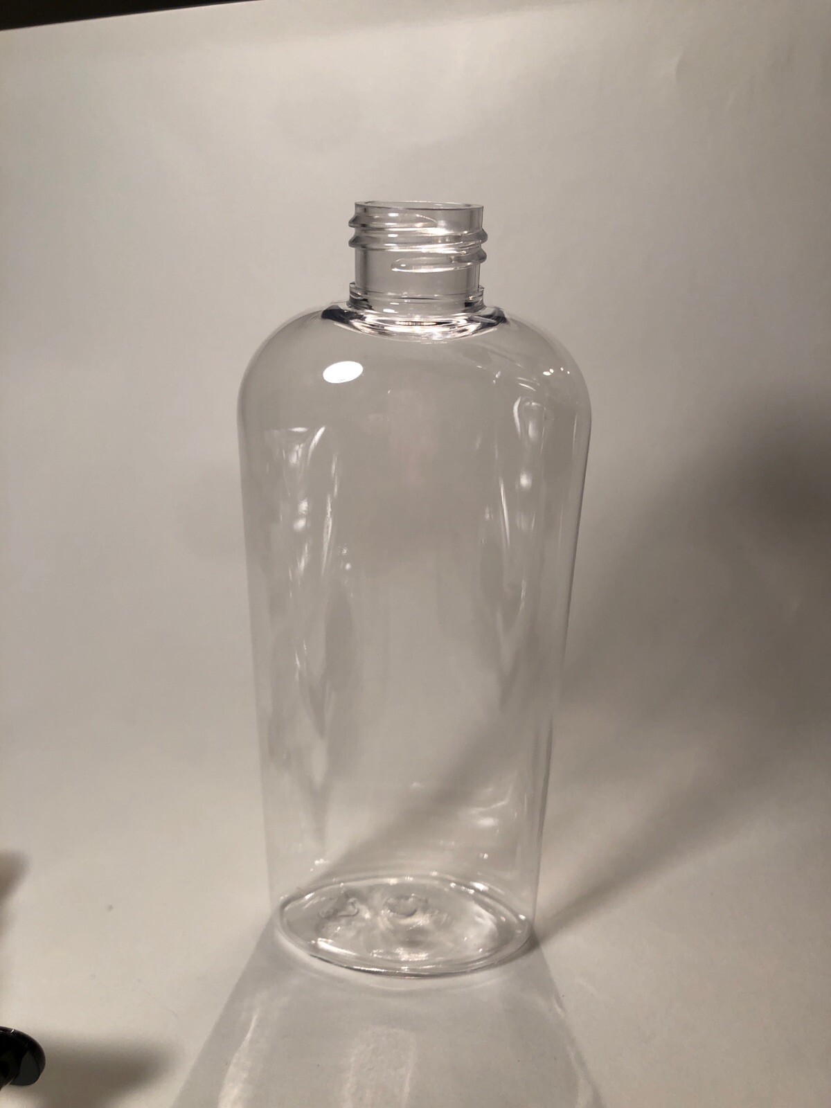 8 oz PET Plastic BPA Free 24/410 Clear Cosmo Oval Bottles caps pumps sprayers