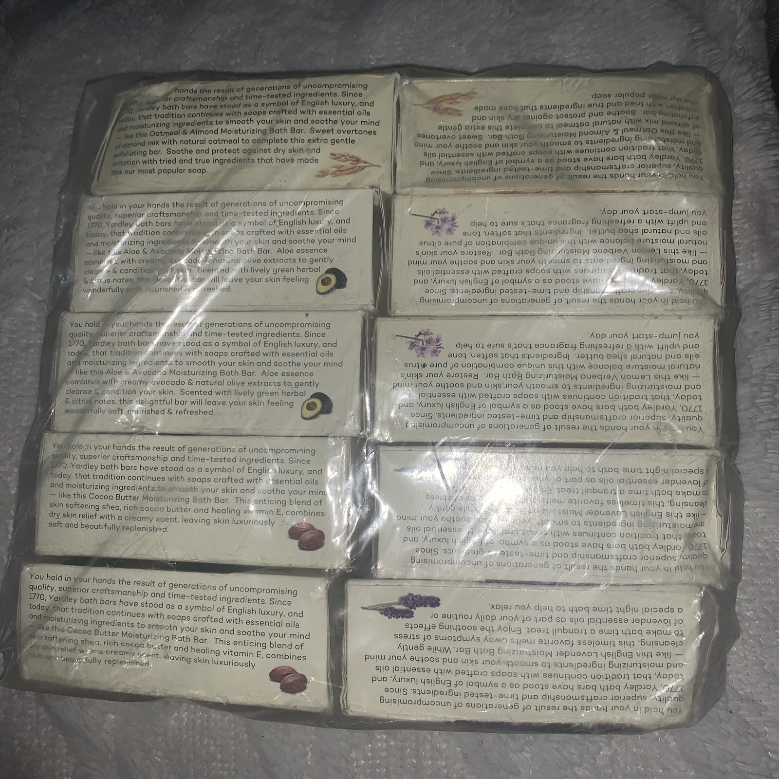 (10) Yardley London Soap Bath Bar Bundle English Lavender, Oatmeal