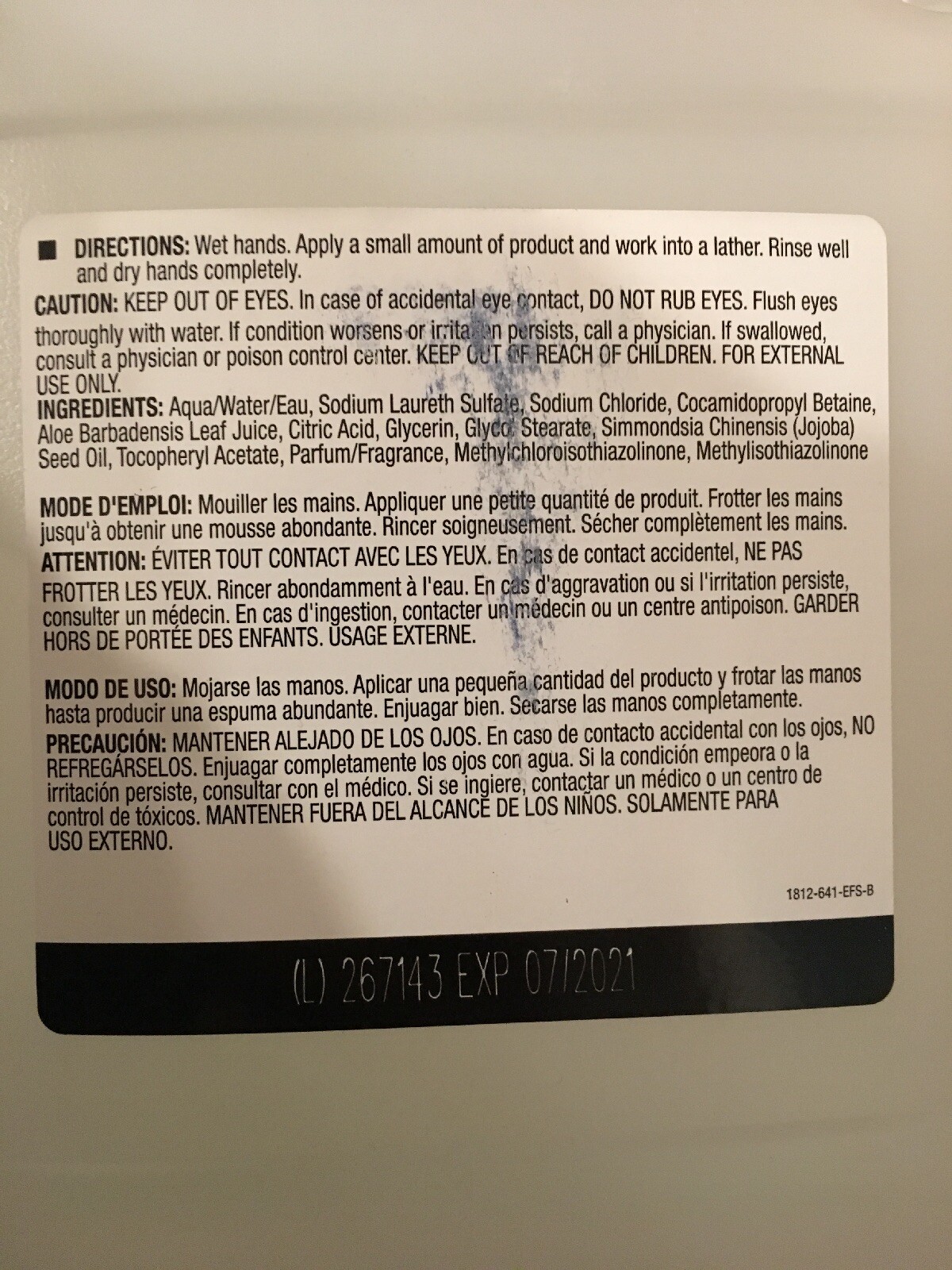 Case of 4 gallons Gojo White Lotion Skin Cleanser 1812 exp 07/202 Lot 4 gals NEW
