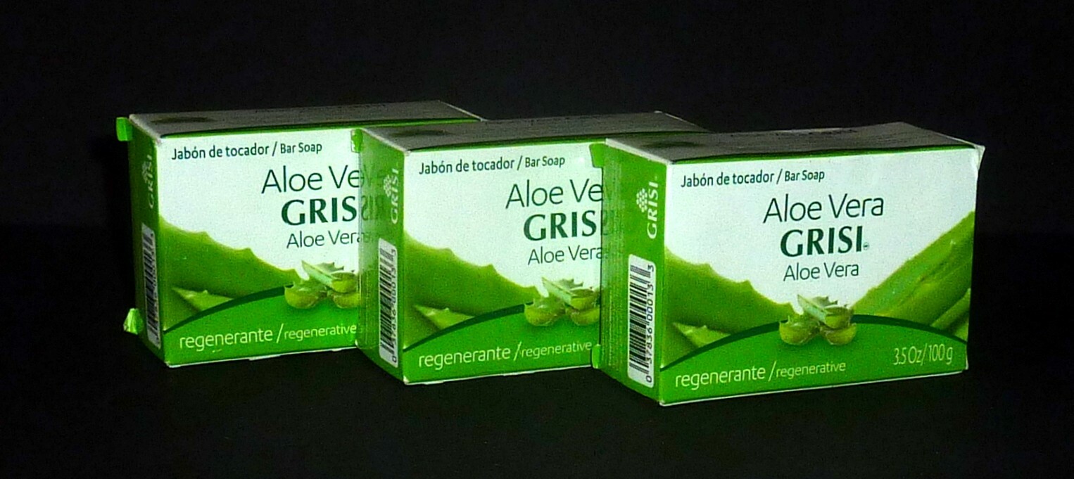 Grisi Aloe Vera Natural Bar Soap. Cleans & Protects your Skin. 3.5 Oz. (3 PACK)