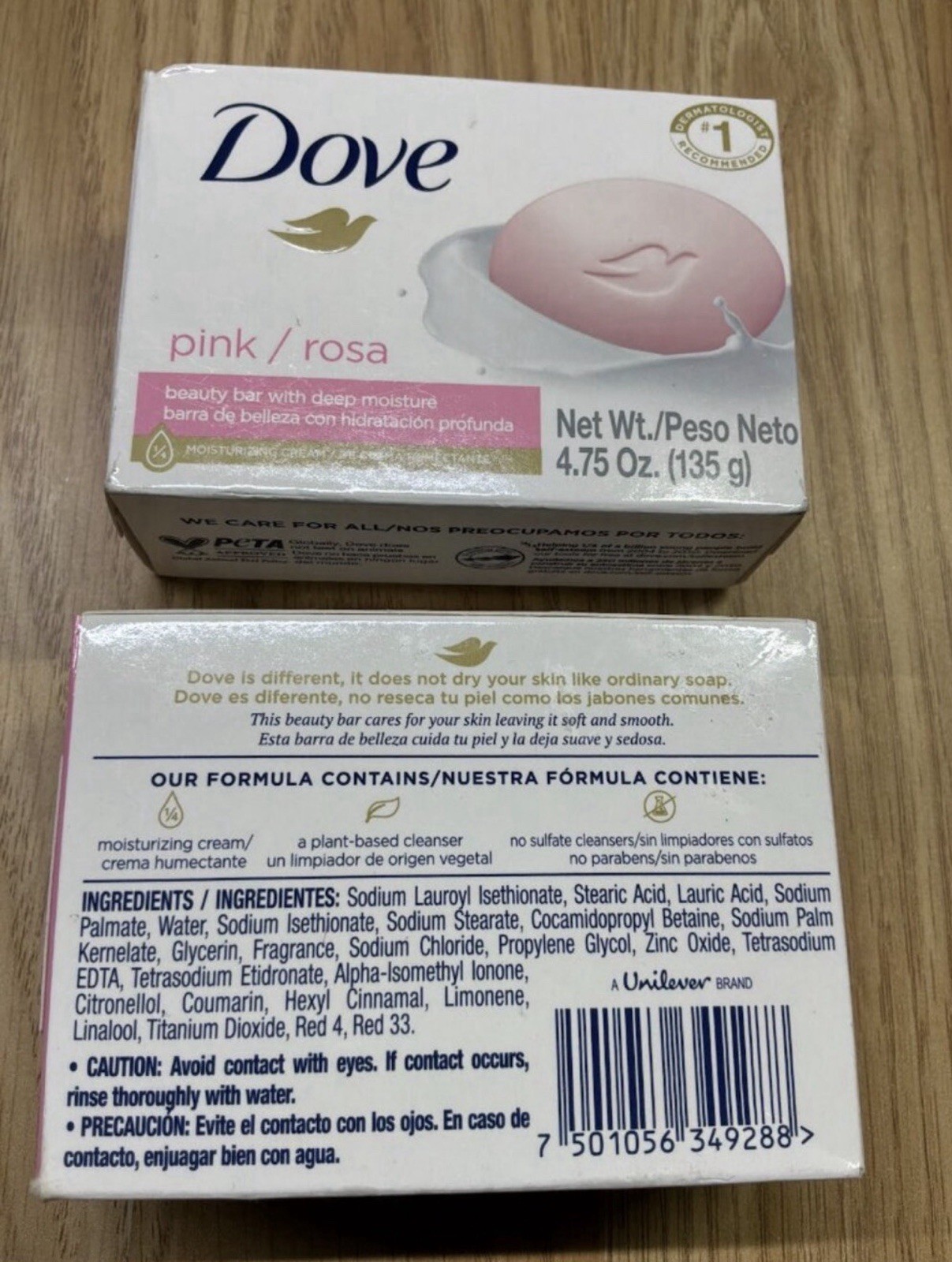 Dove Pink Moisturizing Beauty Bar Soap 4.75 oz (135 g) pack of 8
