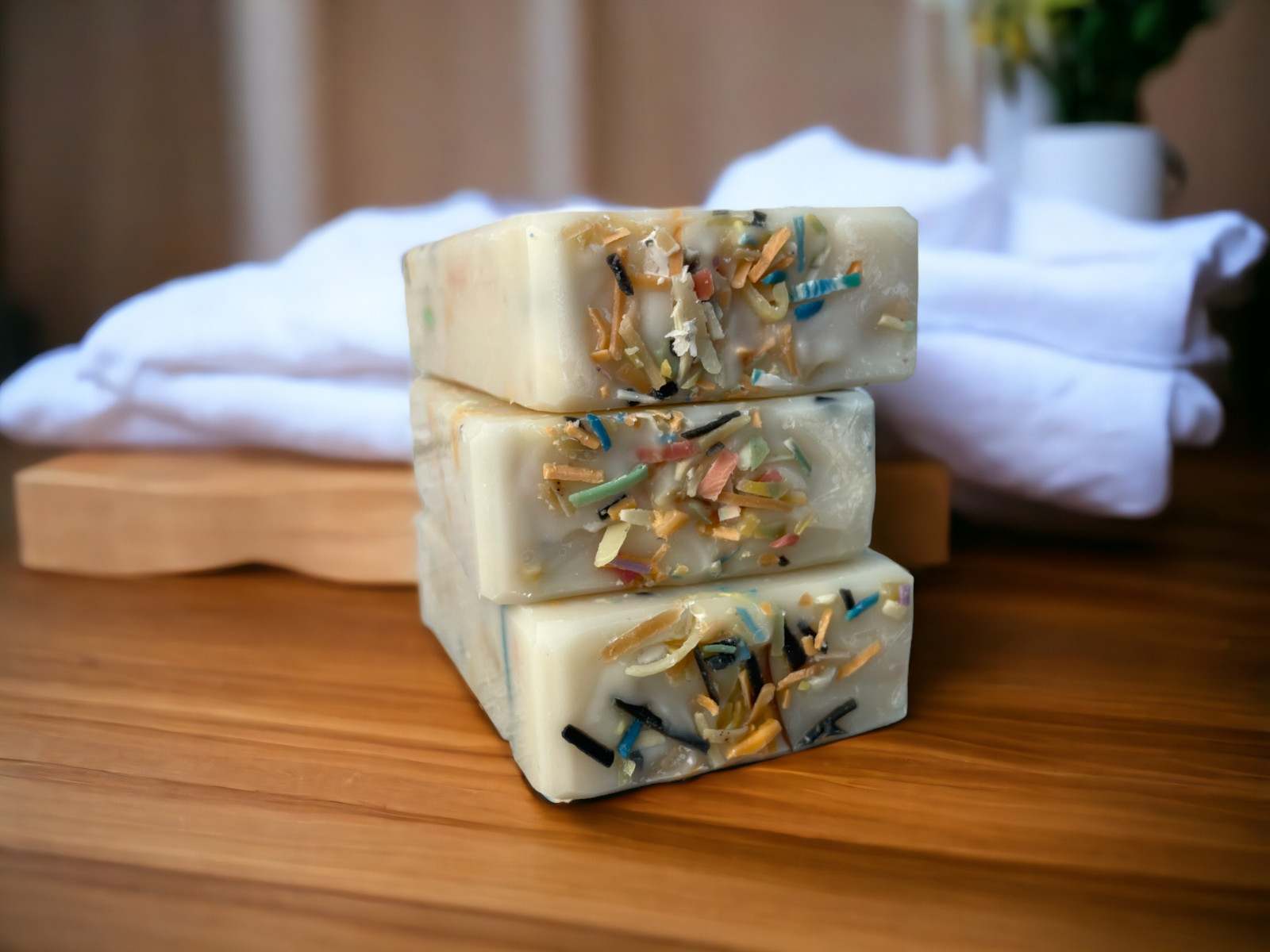 Aloe Vera Soap-100% Coconut Oil-Confetti