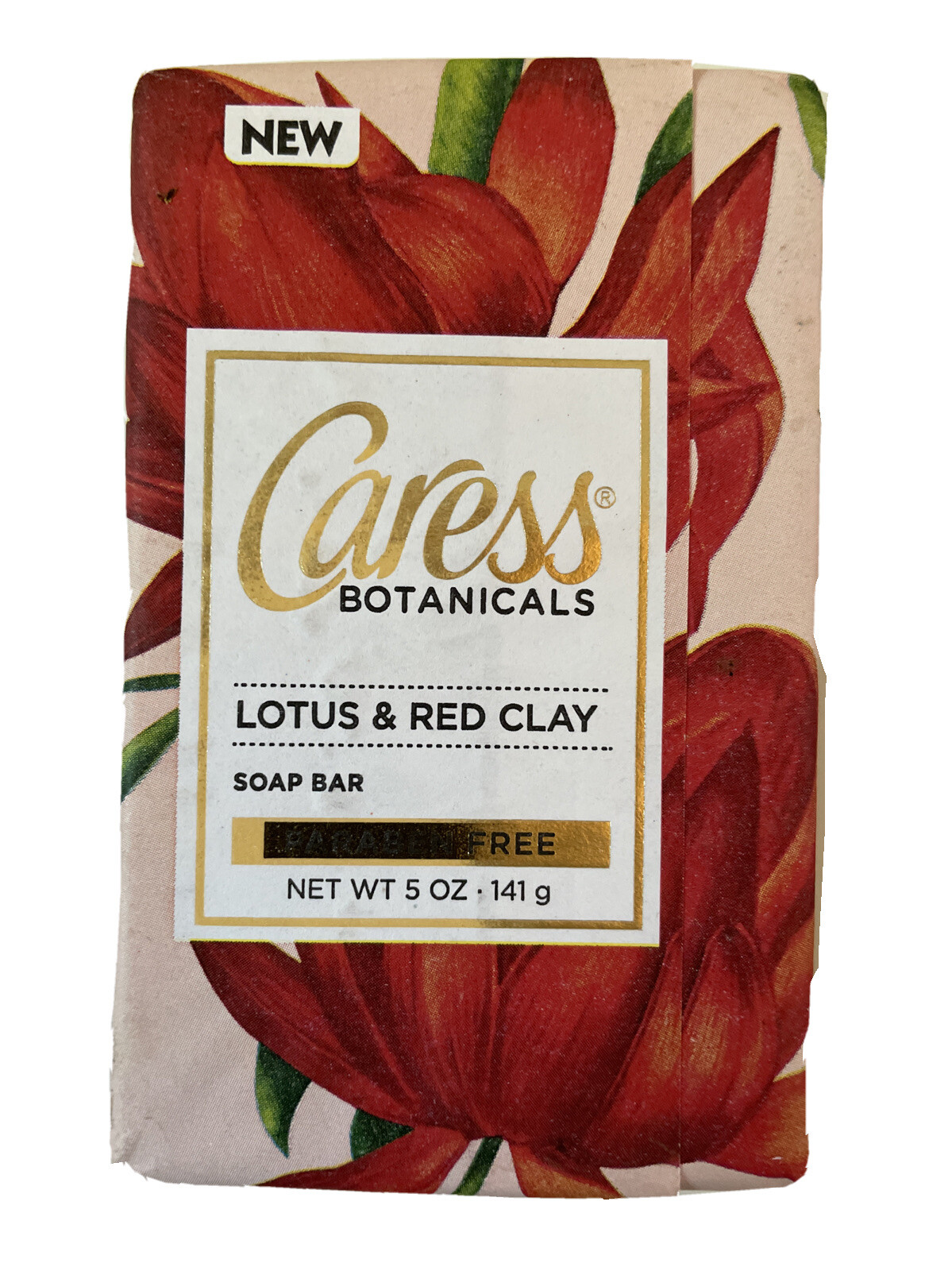 Caress Botanicals Lotus & Red Clay Soap Bars Paraben Free 5 oz. Each Lot of 3