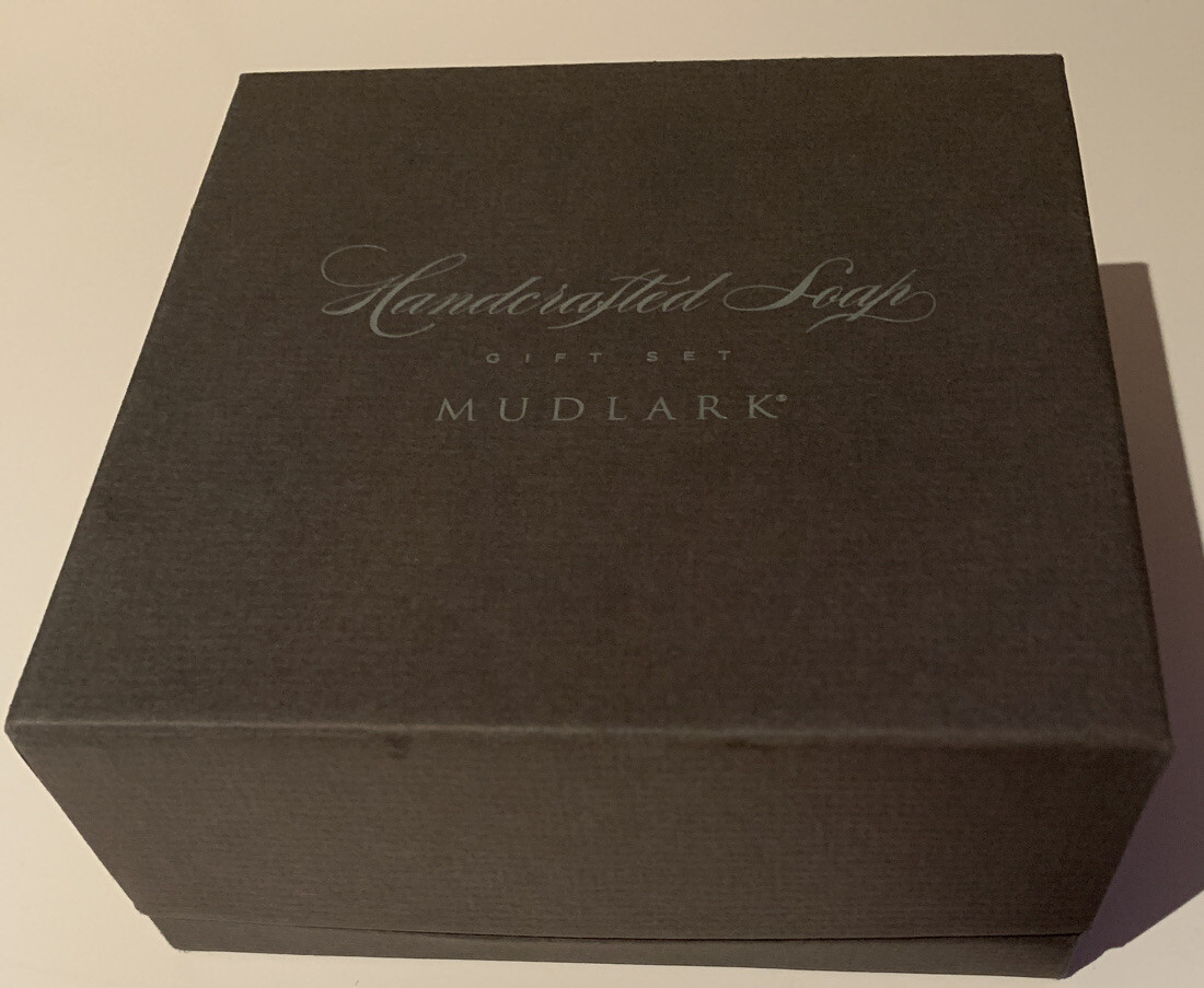 Mudlark Handcrafted Classic Almond 6.6 oz Soap Bar & Red Glass Dish