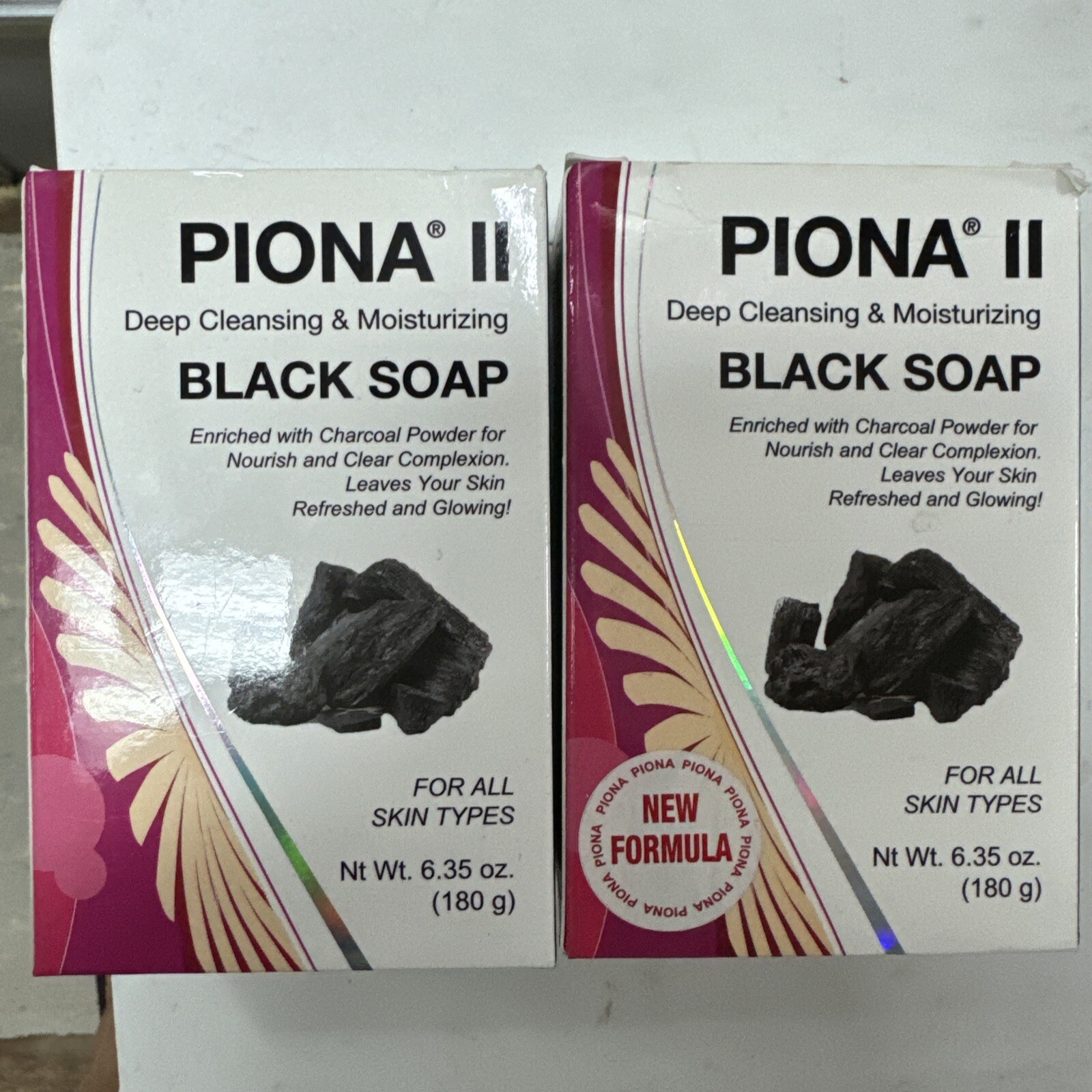 PIONA ll Deep Cleansing & Moisturizing Black Soap 6.35 Oz(2 Pack)