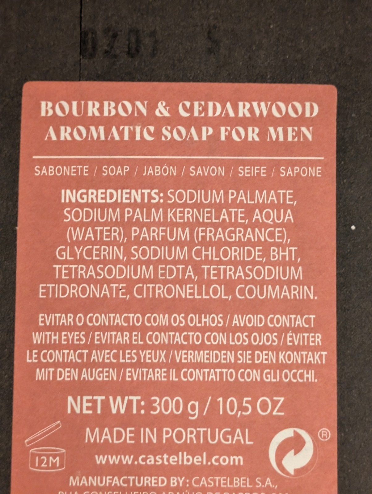 4 Castelbel BOURBON CEDARWOOD Limited Edition Triple Milled Bar Soap 10.5oz Men