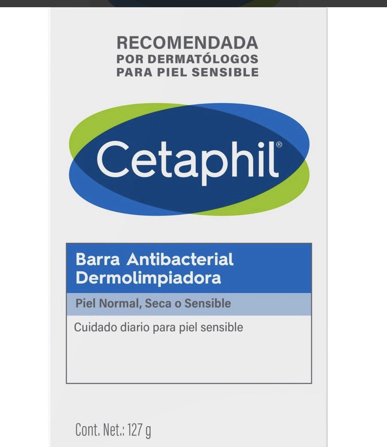 Cetaphil Antibacterial Cleansing Bar 127g – For Normal, Dry or Sensitive Skin