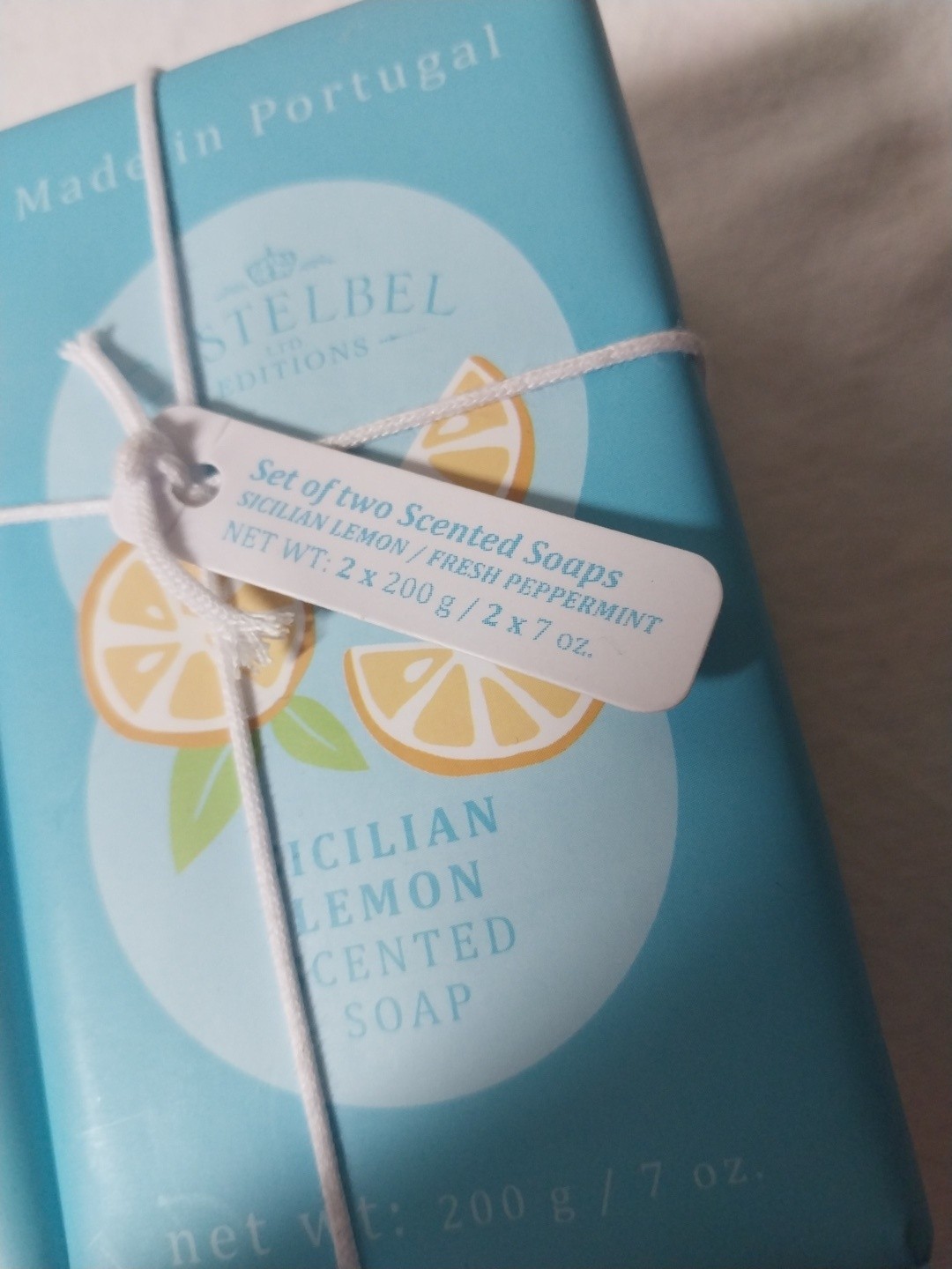 Castelbel Bar Soap 7 oz Ea 4 Pack Fresh Peppermint And Sicilian Lemon Portugal