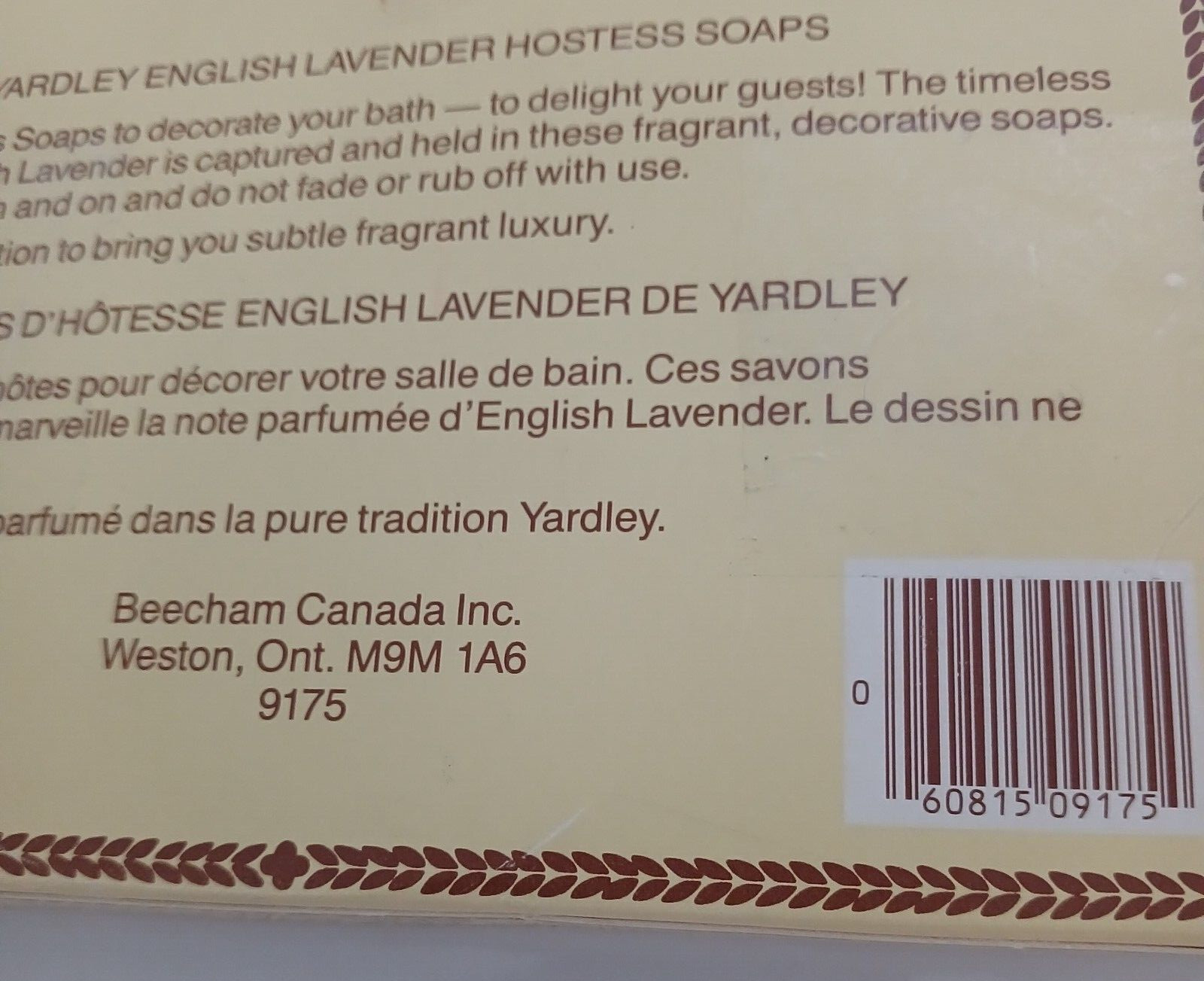 Vintage Yardley English Lavender Hostess Soaps Set of 2 X 100g NEW in Box Canada