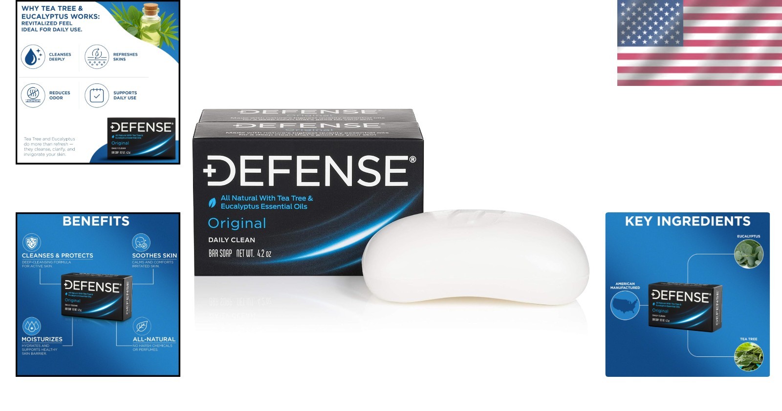 4.2oz All-Natural Tea Tree Bar Soap for Men & Women – Gentle & Effective