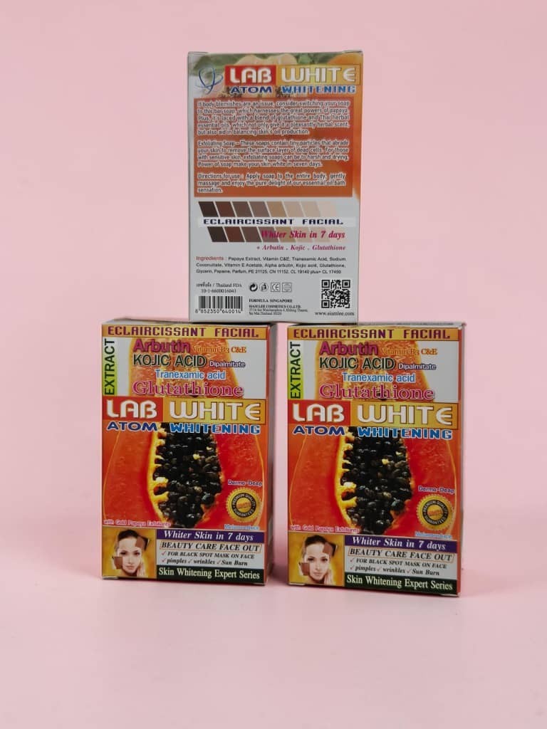 X3 Lab White (Papaya Extract) Face & Body Soap 3pieces Exp 2031