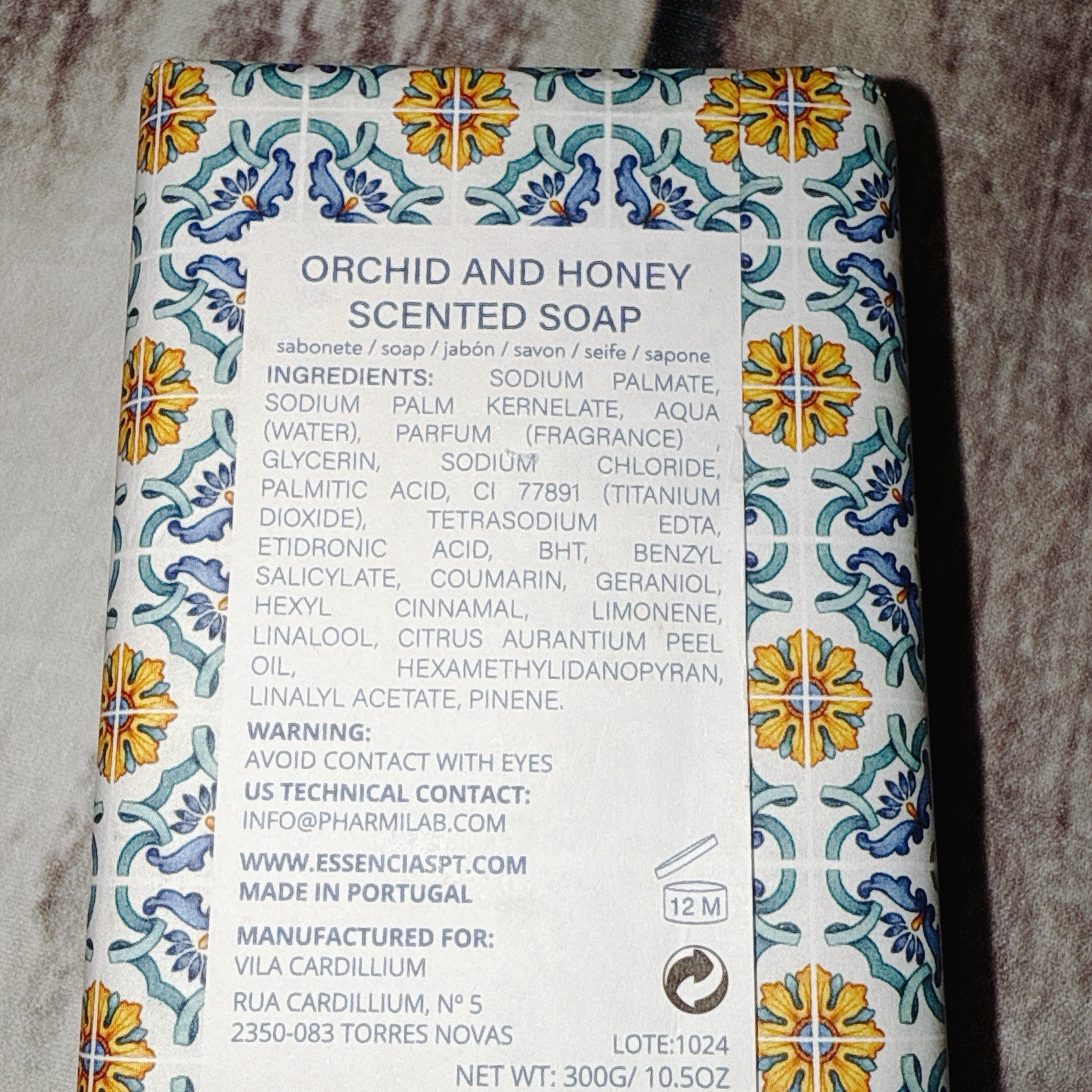Vila Cardillium ORCHID & HONEY Scented Soap 300g/10.5oz