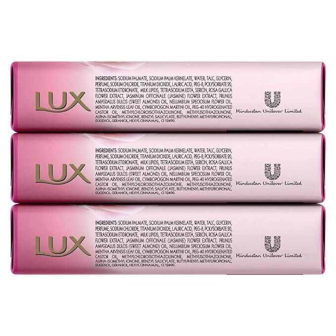 LUX Soft Touch Bar Soap French Rose & Almond Oil (3 Pack), 3 x 80g (Pack of 3)