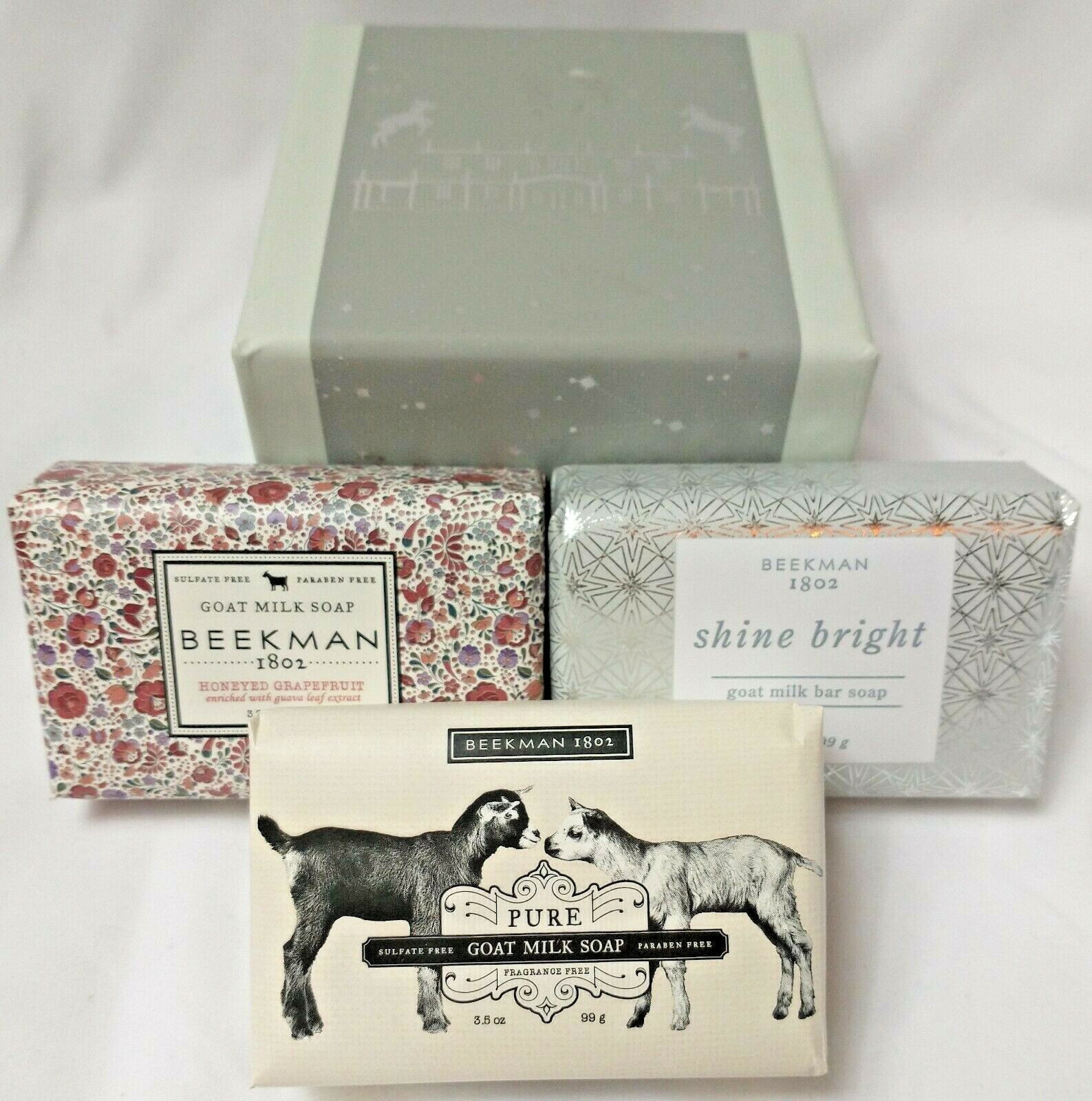 Beekman 1802 Goat Milk Bar Soap 3.5 oz each (Set of 3) Brand New Sealed