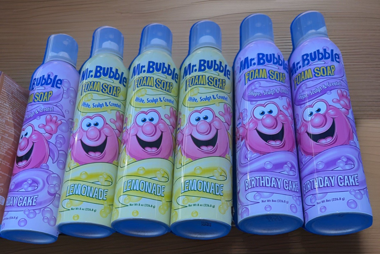Mr. Bubble Foam Soap Birthday Cake Lemonade Lot Of 6 Doodle LIMITED EDITION!