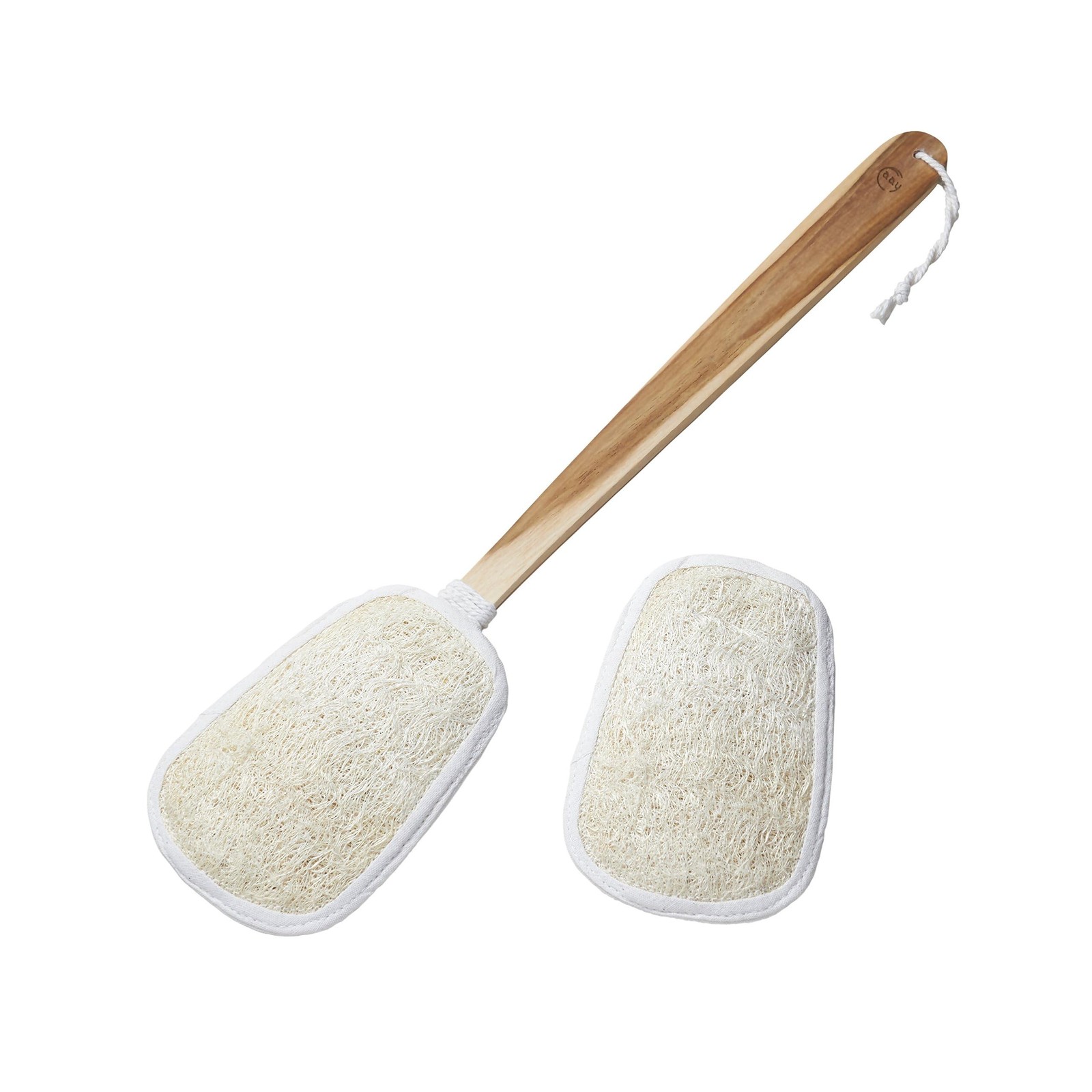 FAAY 17 Inch Natural Exfoliating Loofah Back Scrubber On a Stick with Luffa S…